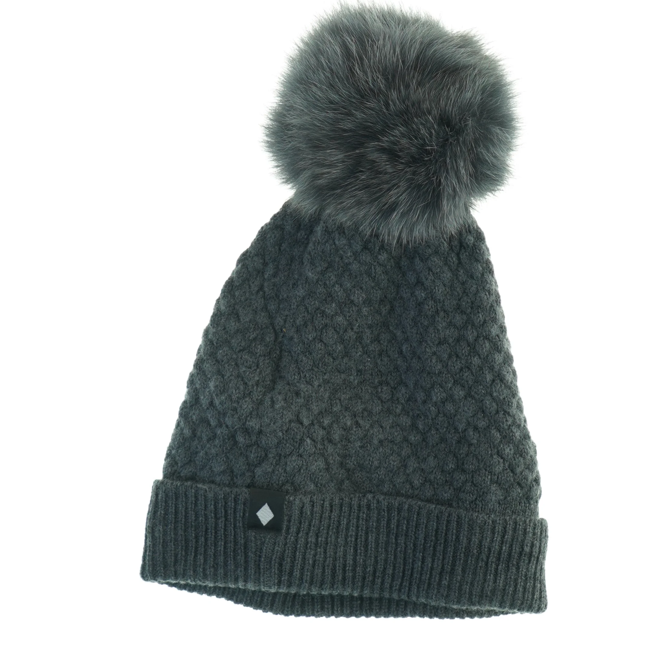 Strikhue med pelskvast fra mp Denmark (str. 51-53)