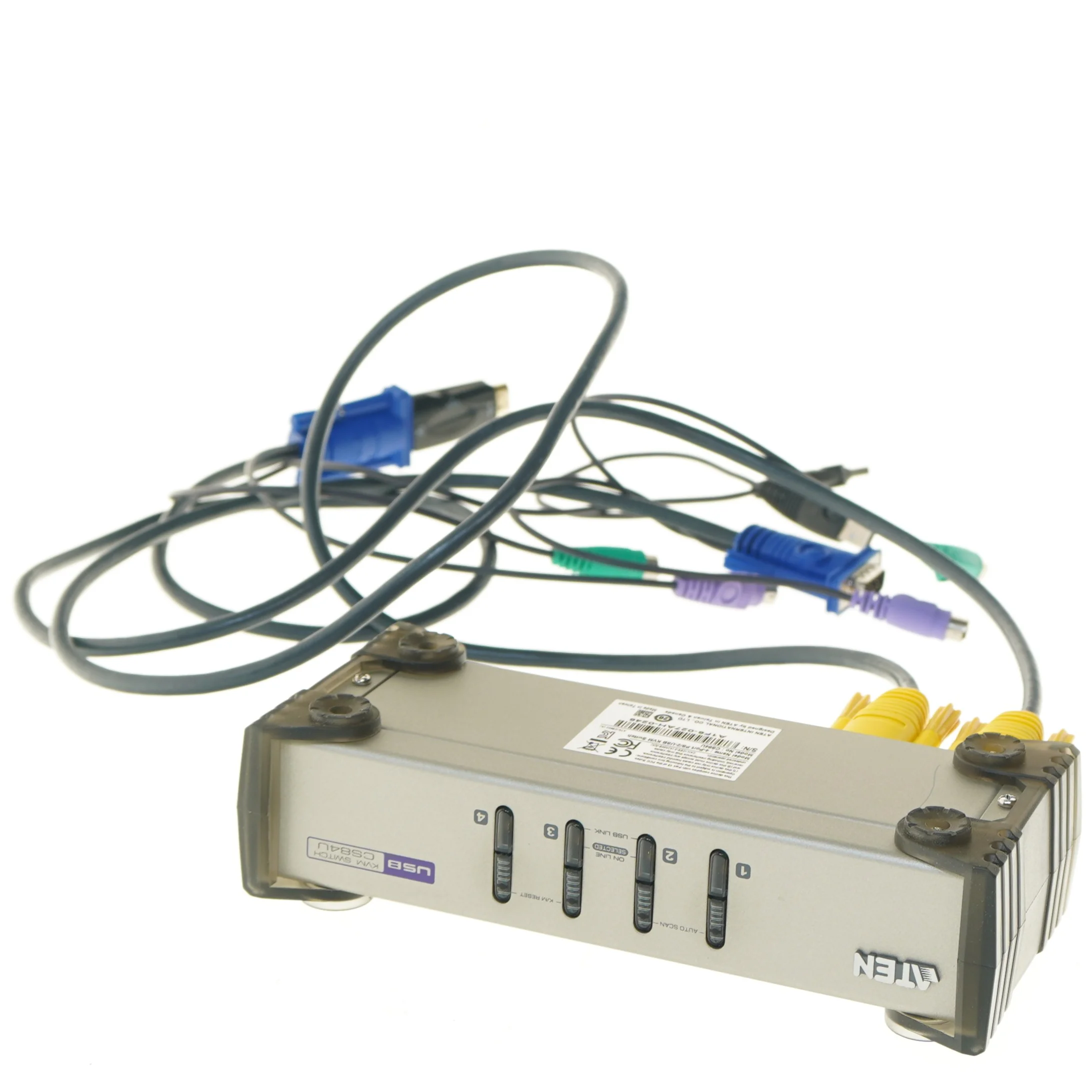 Aten KVM-switch med kabler fra Aten (str. 21x9 cm)