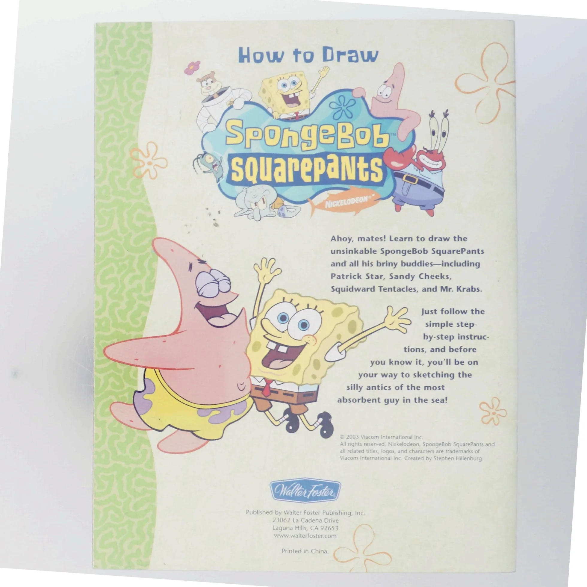 Lær at tegne Svampebob Firkant - How to Draw SpongeBob SquarePants (Bog med engelsk tekst))