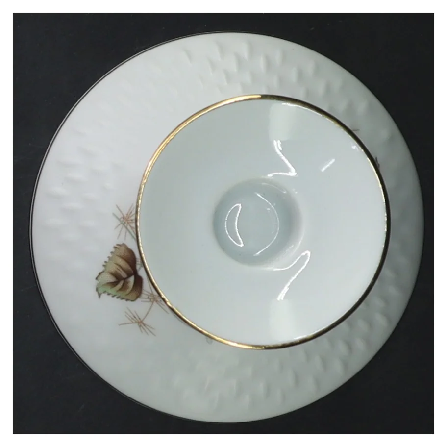 Porcelænsskål med guldkant fra Vielleicht Uhls (str. Ø 9 cm)