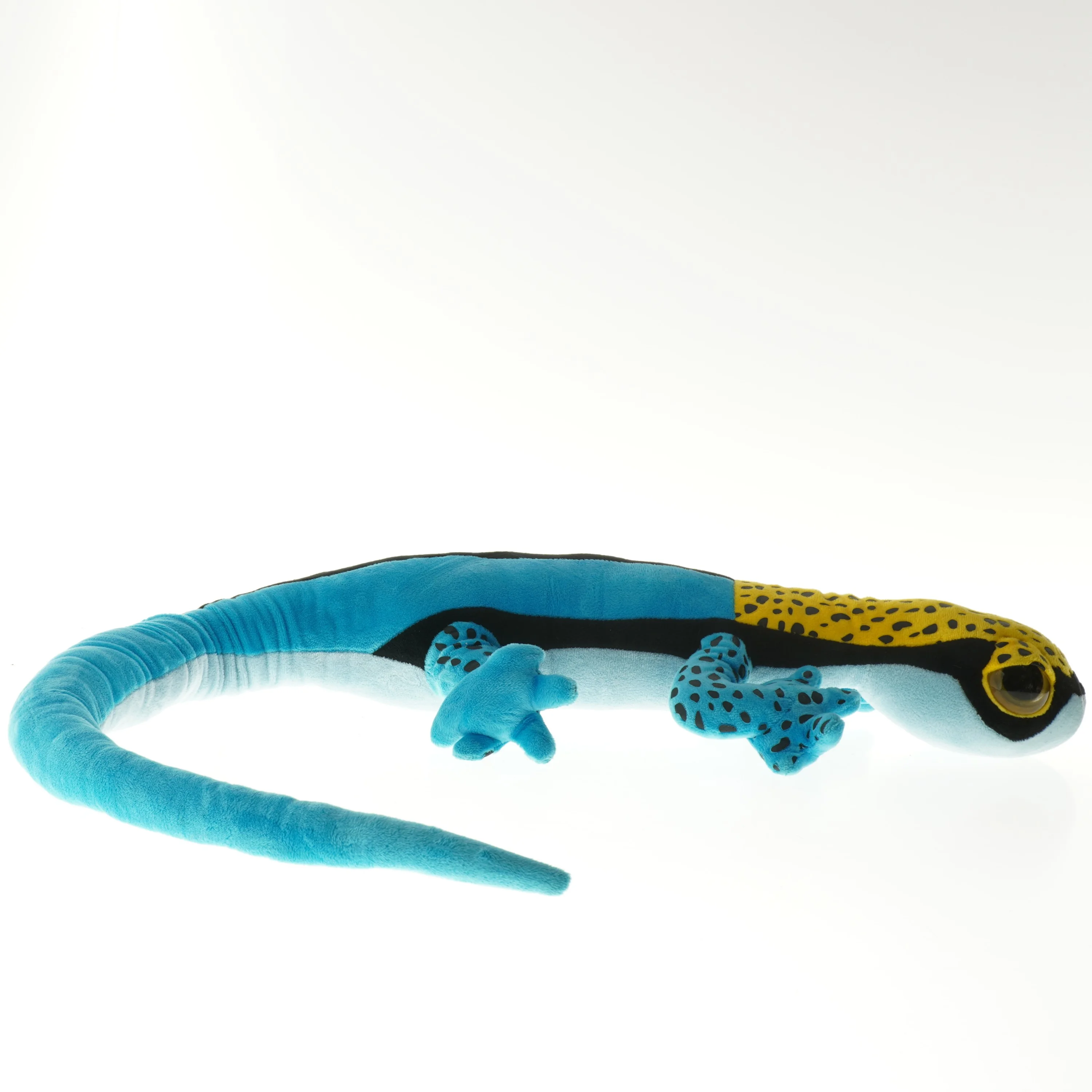 Blåt plyslegetøjs firben (str. 108 cm)