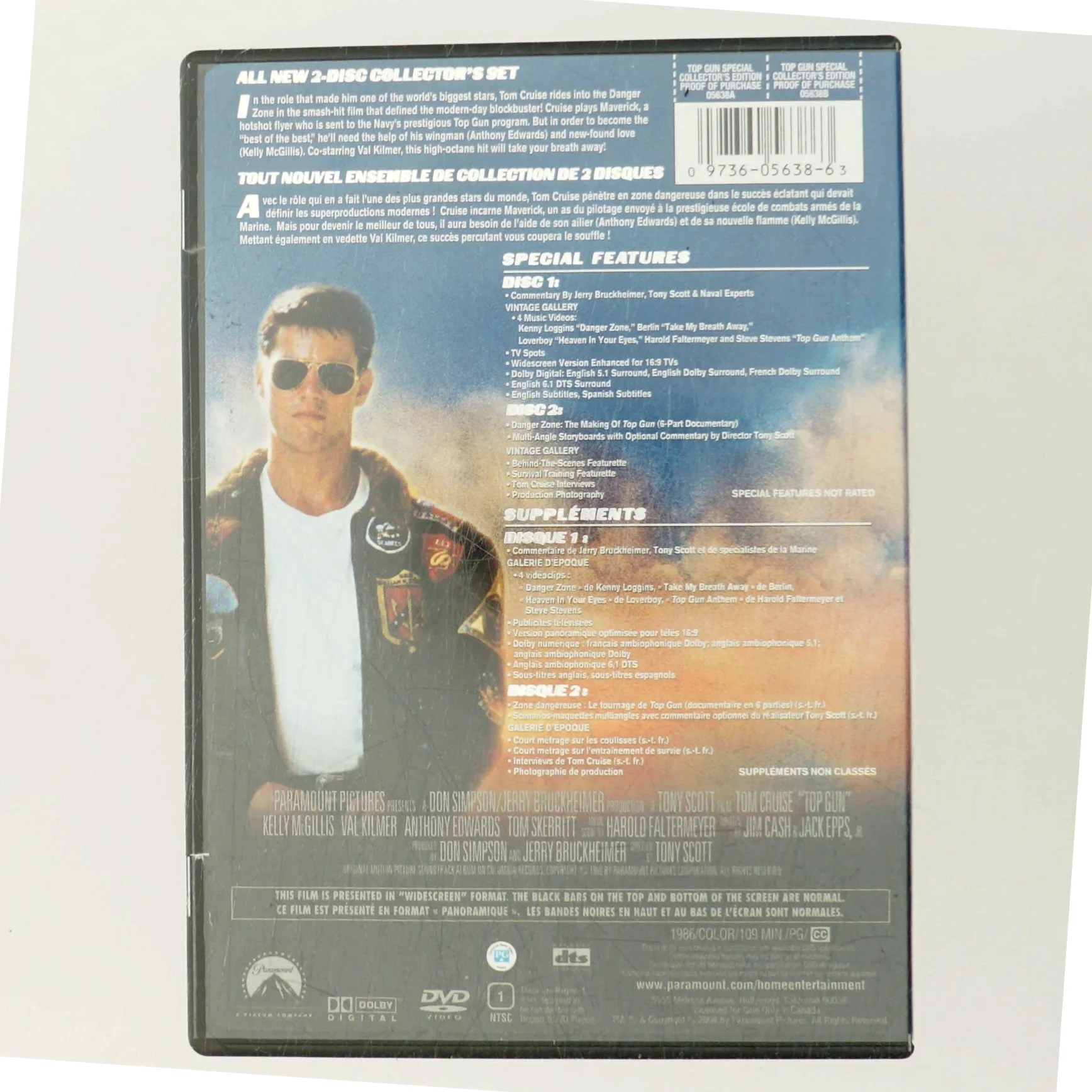 Top Gun med Tom Cruise (DVD)