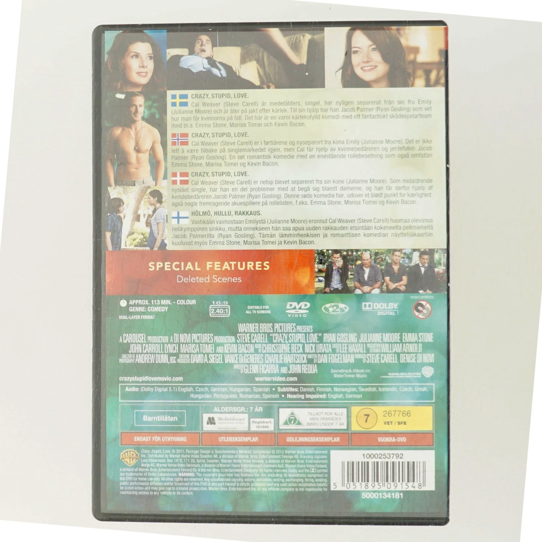 Crazy, Stupid, Love. med Steve Carell (DVD)