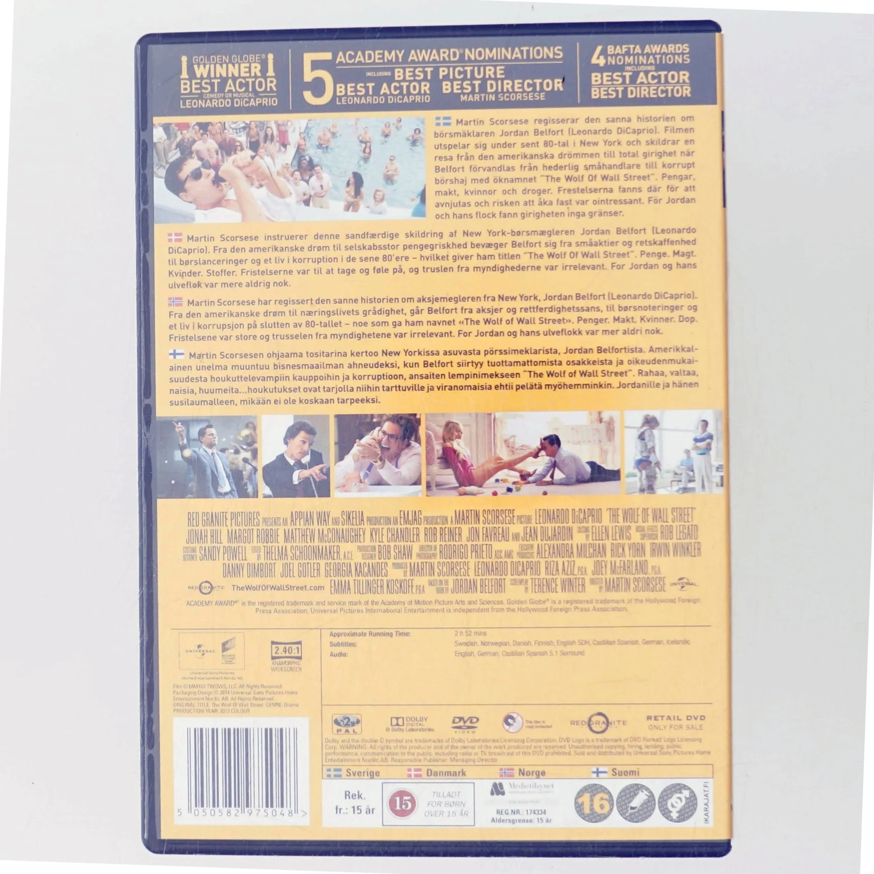 The Wolf Of Wall Street med Leonardo DiCaprio (DVD)