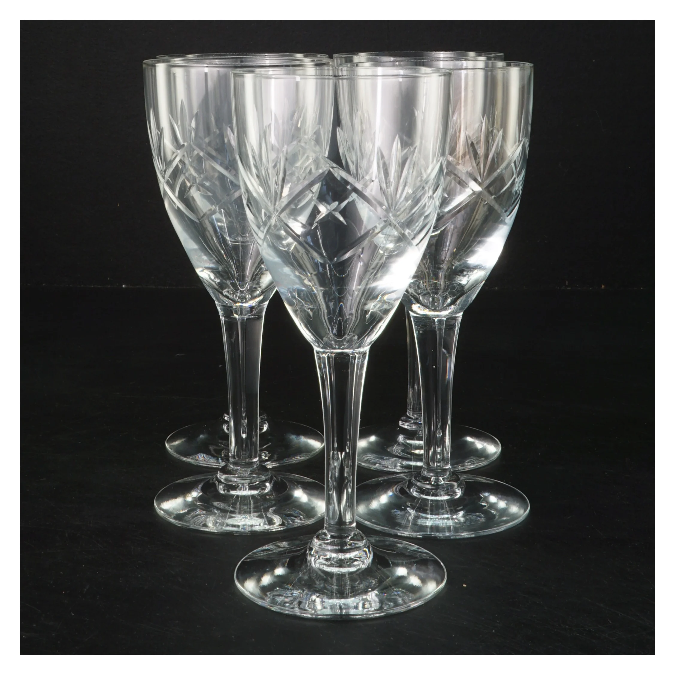 Krystal vinglas sæt (str. Ø 7x17 cm)