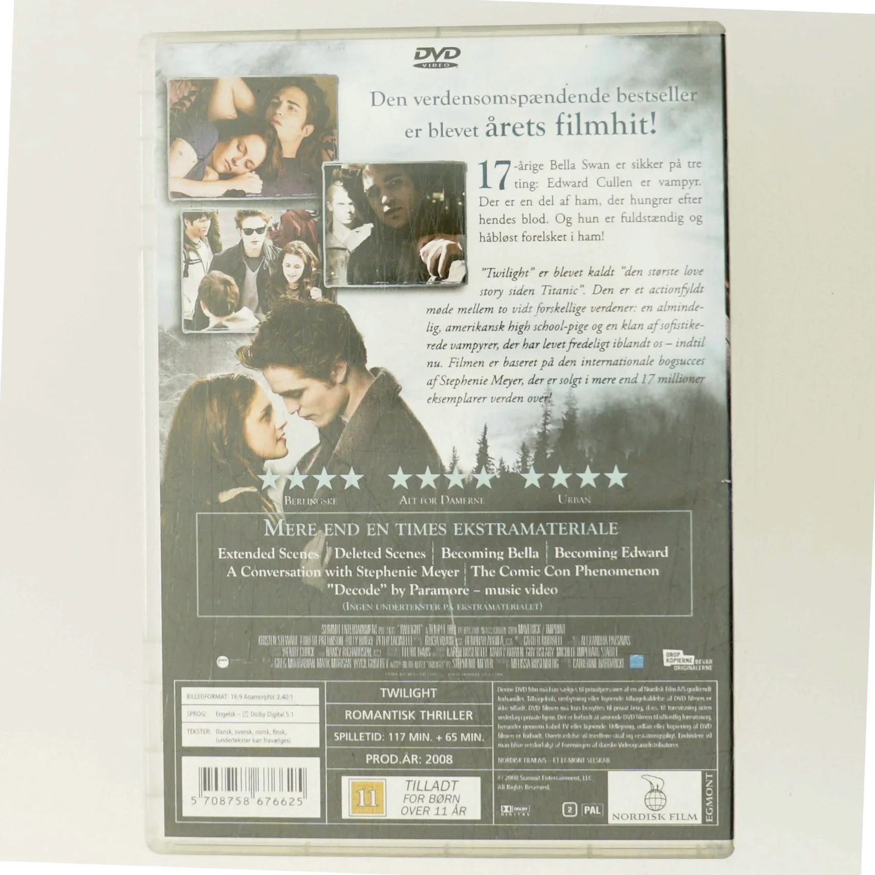 TWILIGHT med Kristen Stewart (DVD)