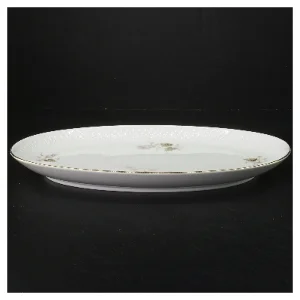 Porcelænsfad med blomsterdekoration fra Bavaria (str. 33 cm)