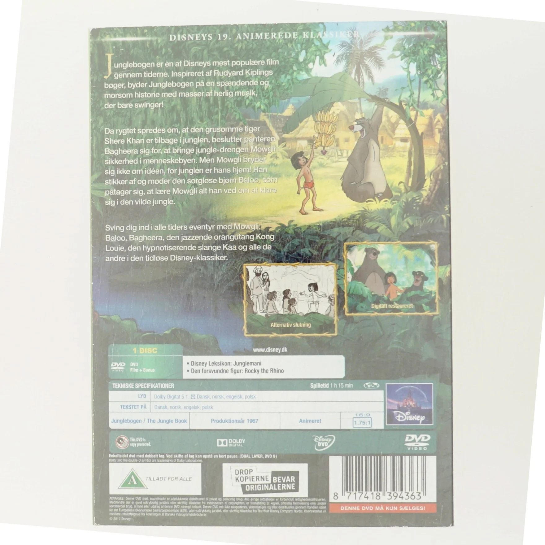 Junglebogen med Mowgli (DVD)