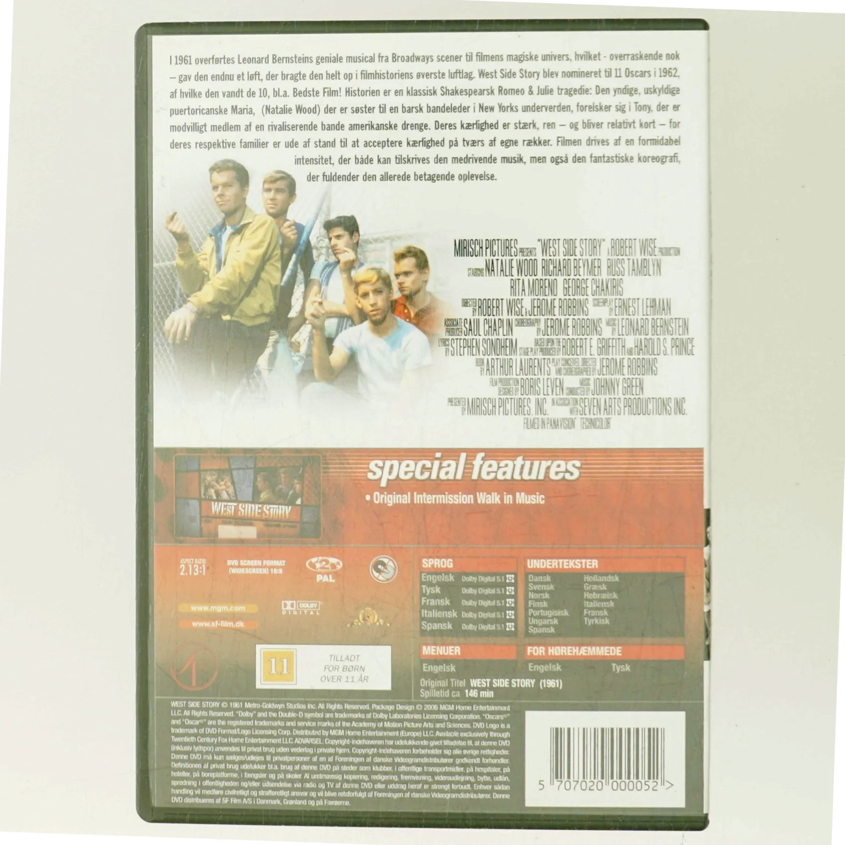 West Side Story med Natalie Wood (DVD)