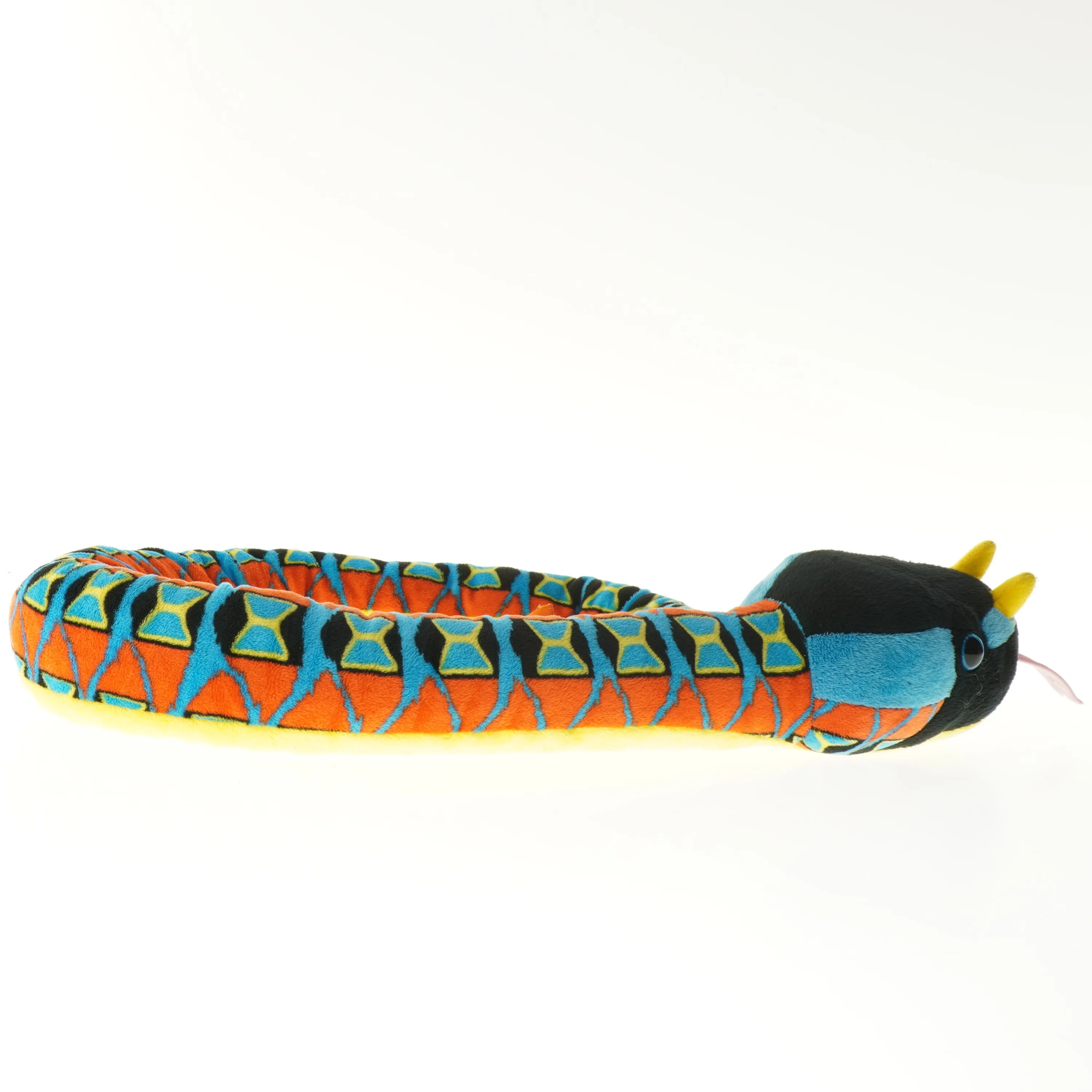 Farverig plys slange (str. 124 cm)