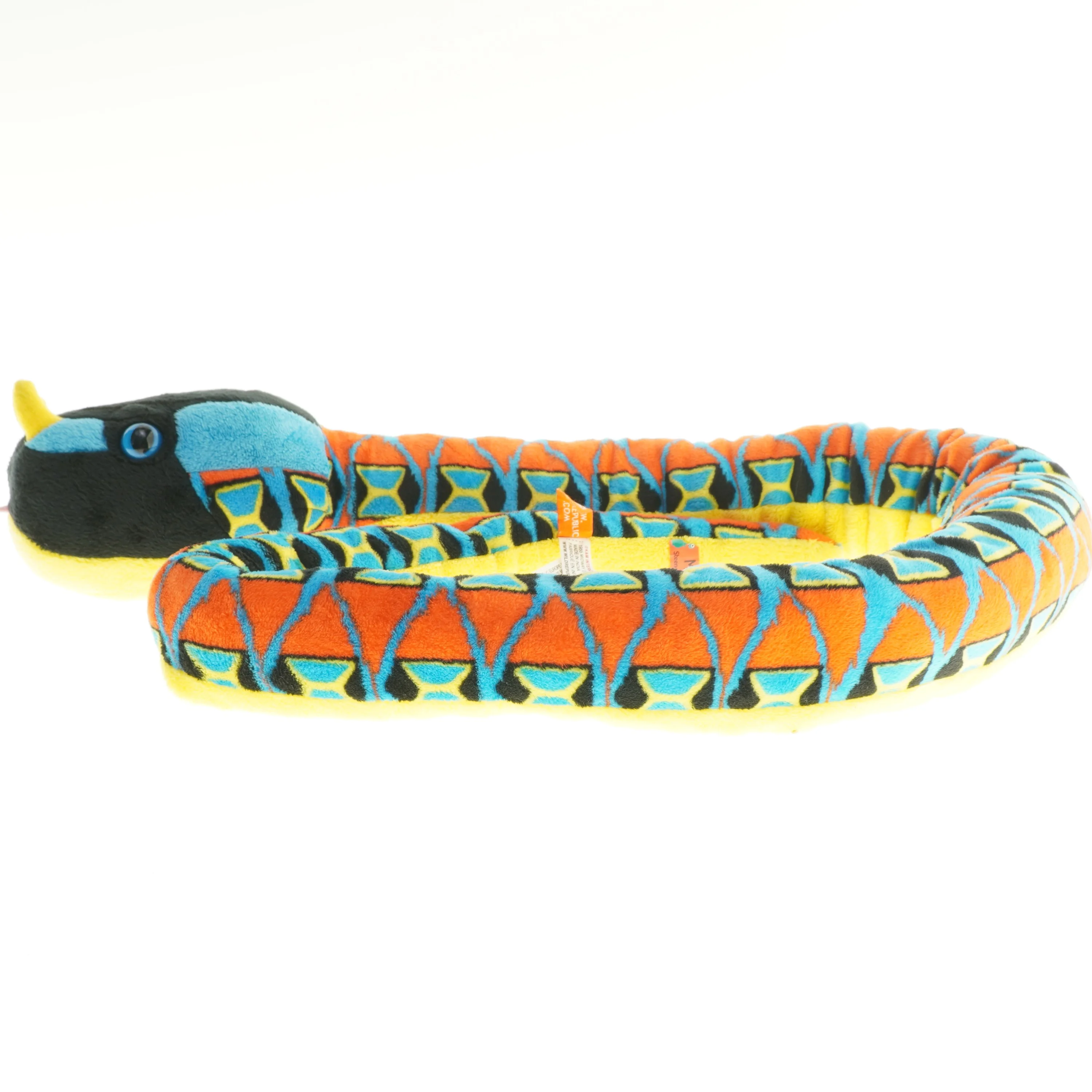 Farverig plys slange (str. 124 cm)