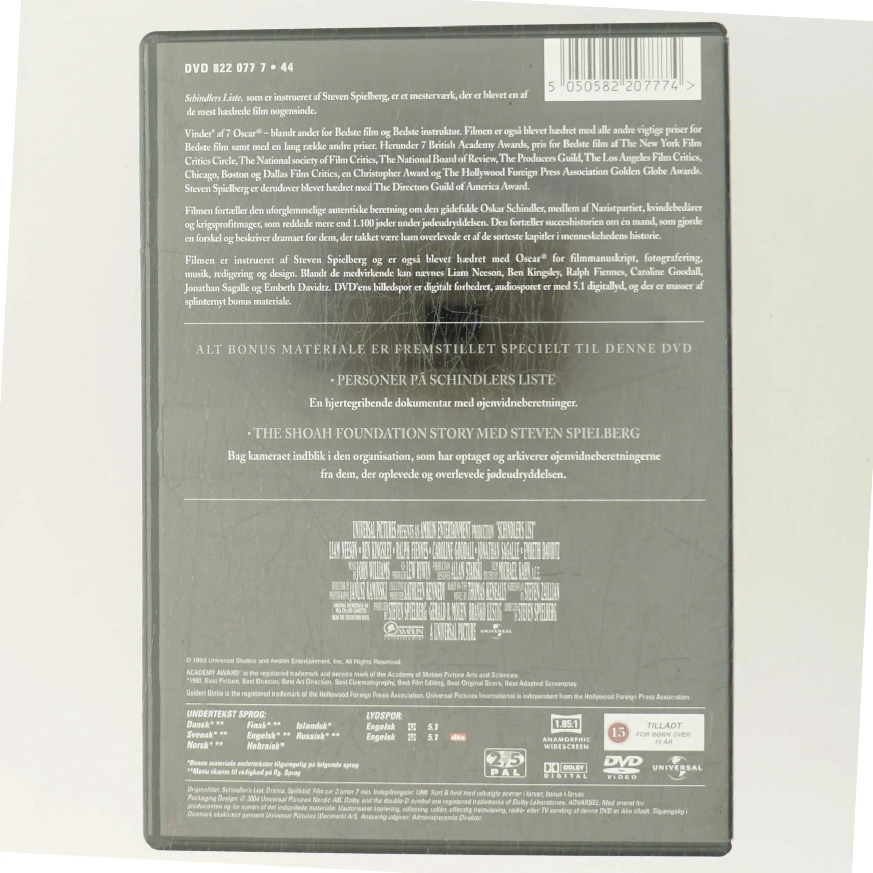 Schindler's List Se med Liam Neeson (DVD)