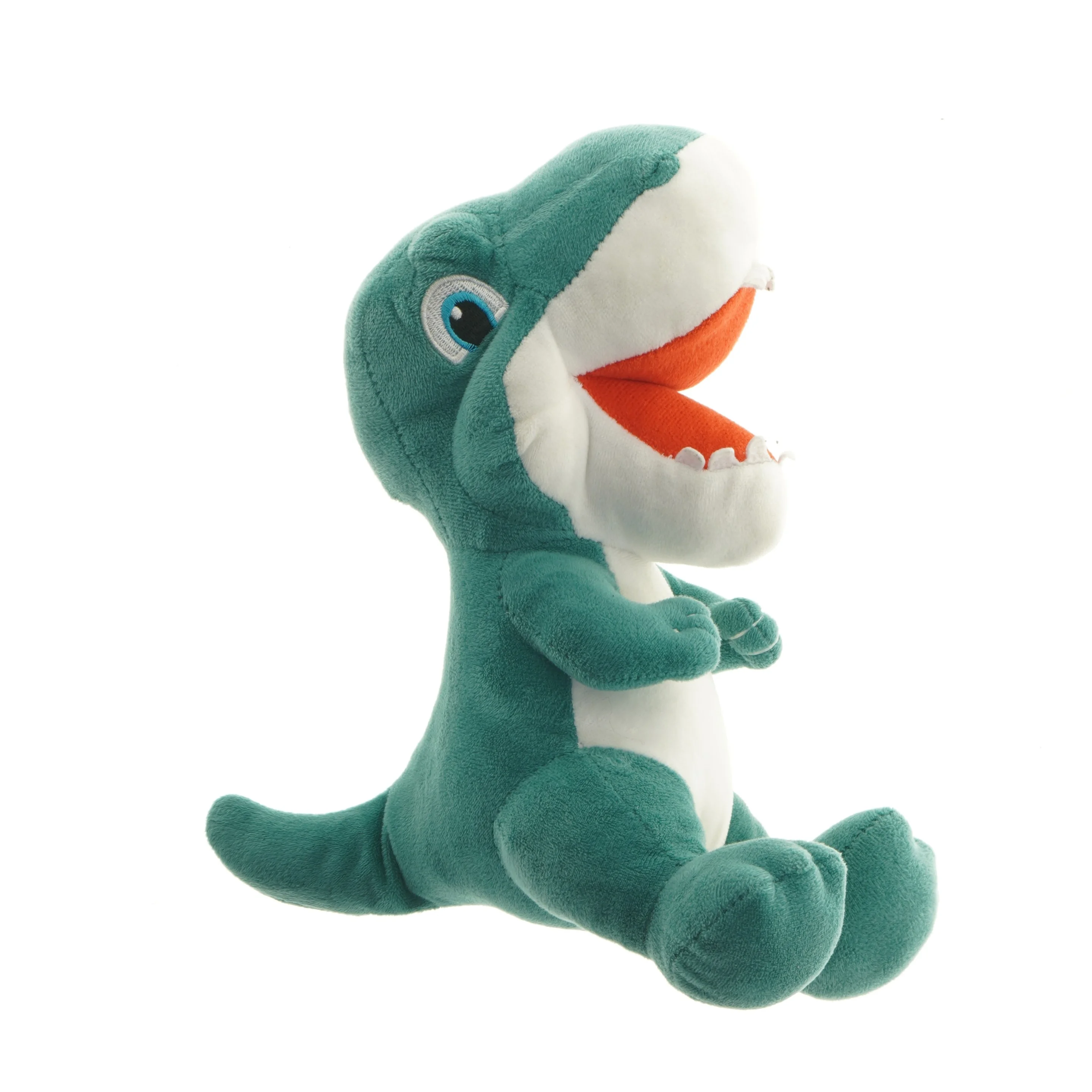 Grøn dinosaur bamse (str. 28 cm)