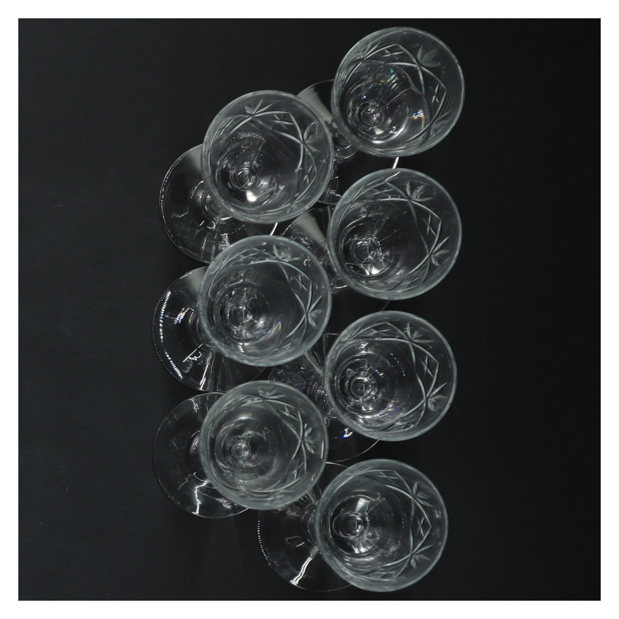 Krystalglas, 7 stykker (str. 11 cm, 7 styk cm)