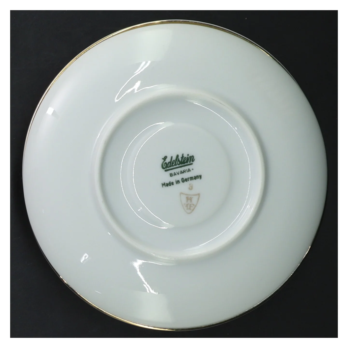 Fem porcelænsunderkopper fra Edelstein (str. 5 stk Ø 13,5 cm)