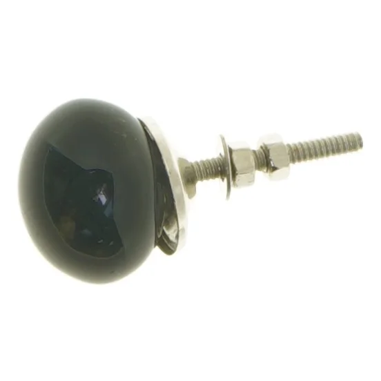 Sort møbelknop (str. Ø 3,5 cm)