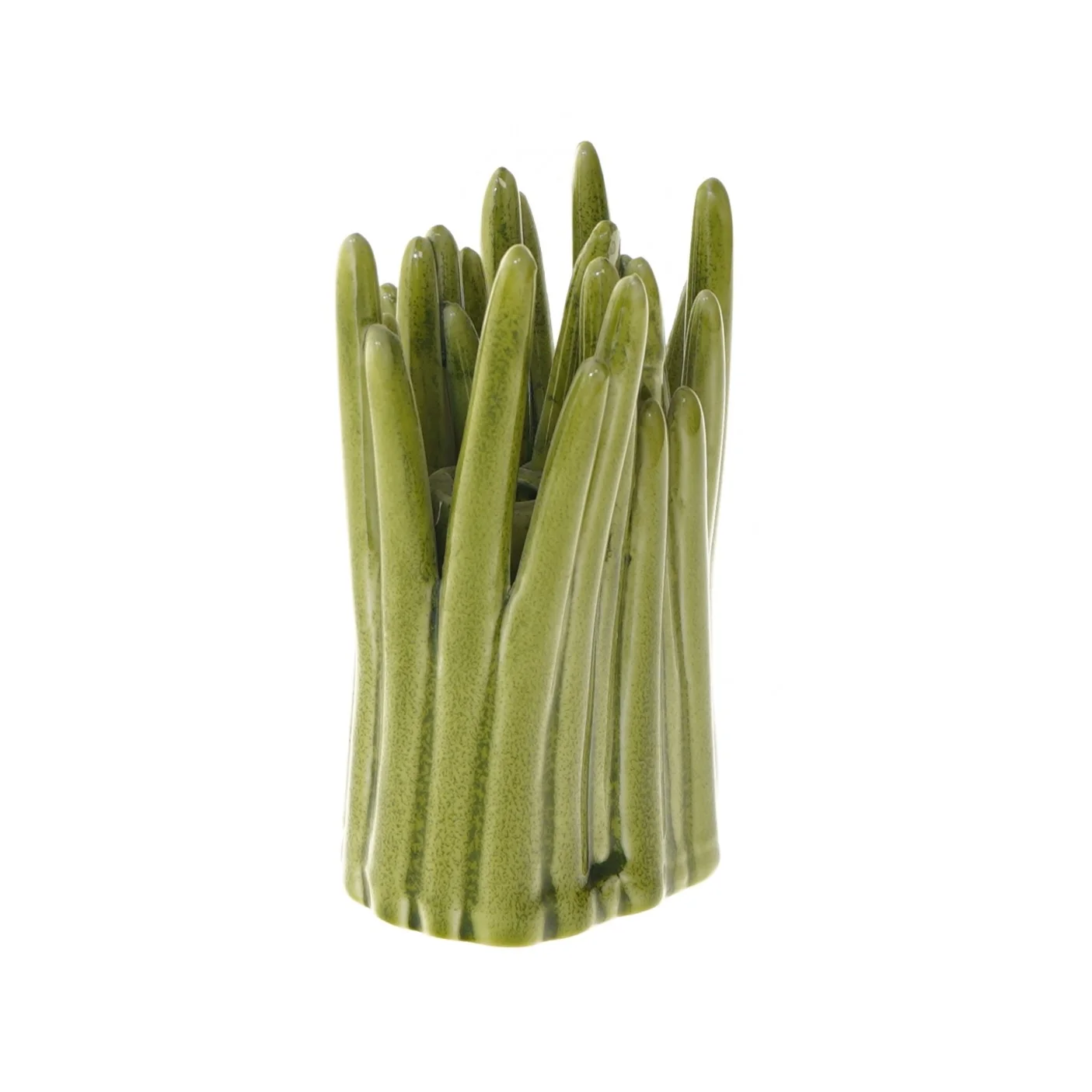 Grøn keramisk vase (str. 14x7x9 cm) fra Normann Copenhagen