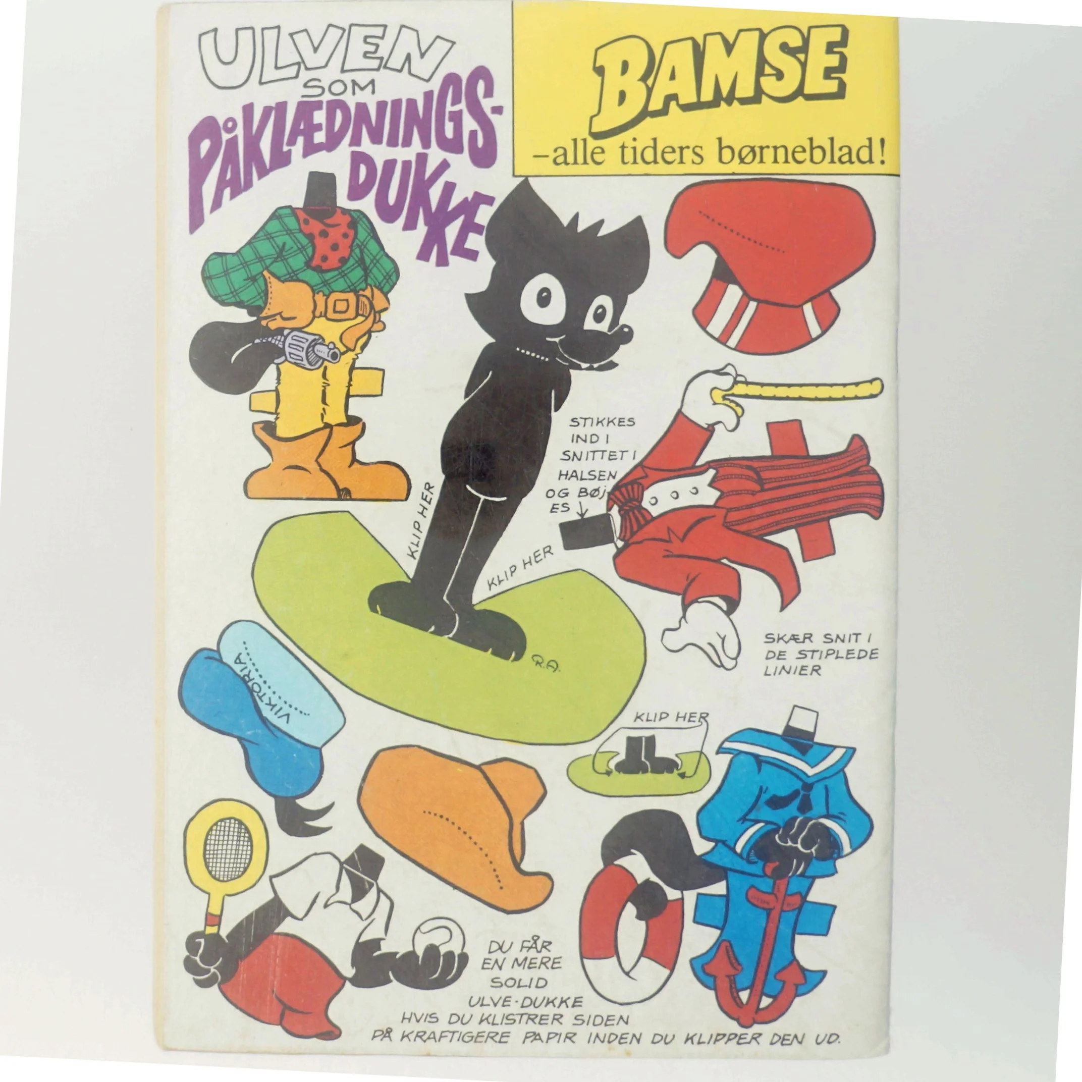 Bamse Børneblad med klistermærke