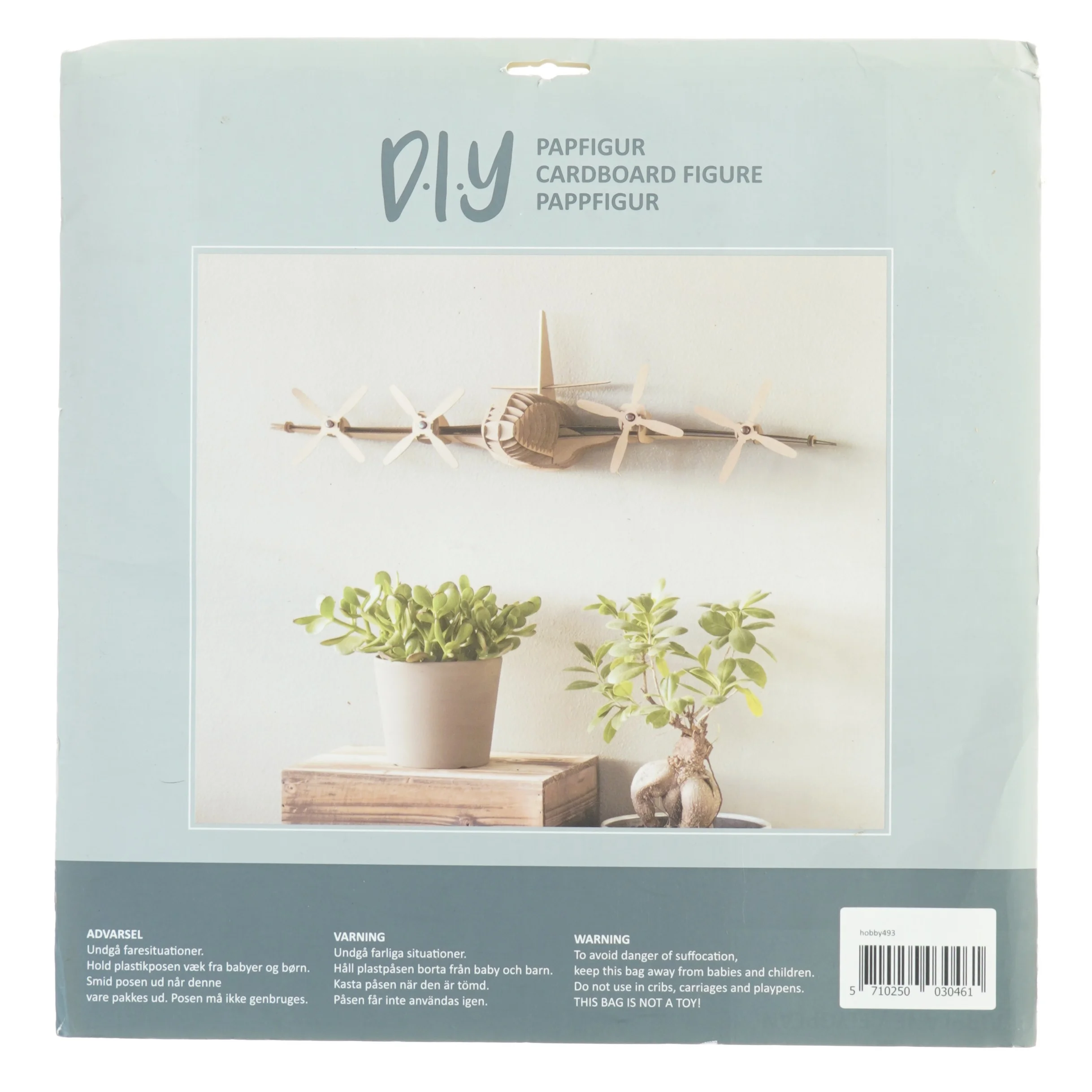 Papfigur flyvemaskine (str. 33 x 32 cm)