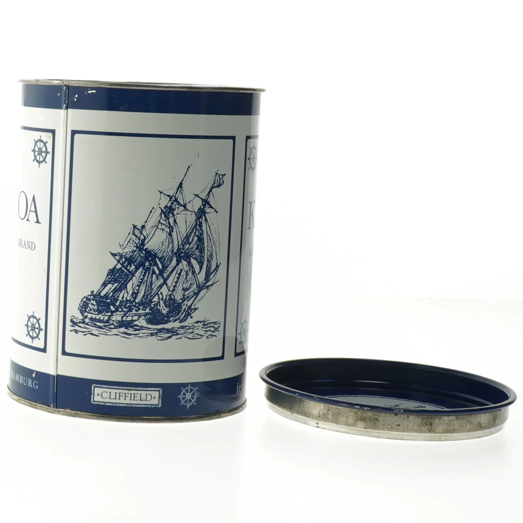 Vintage Cliffield Kakaodåse (str. Ø. 12 cm. længde, 16 cm)