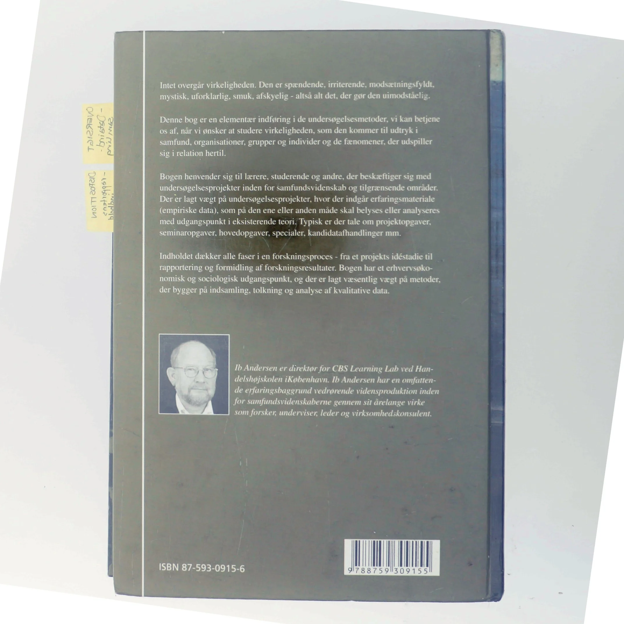 Den skinbarlige virkelighed : om vidensproduktion inden for samfundsvidenskaberne af Ib Andersen (f. 1943) (Bog)