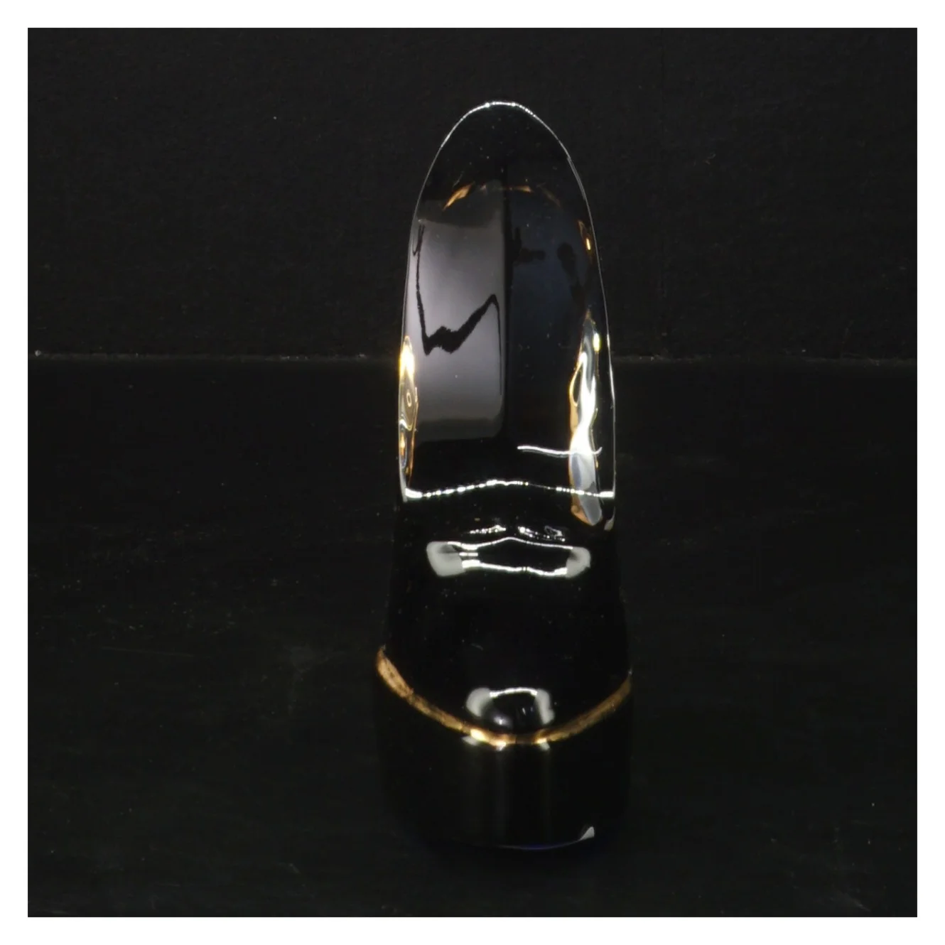 Højhælet sko i glas (str. 11x12x4,5 cm) fra kosta boda