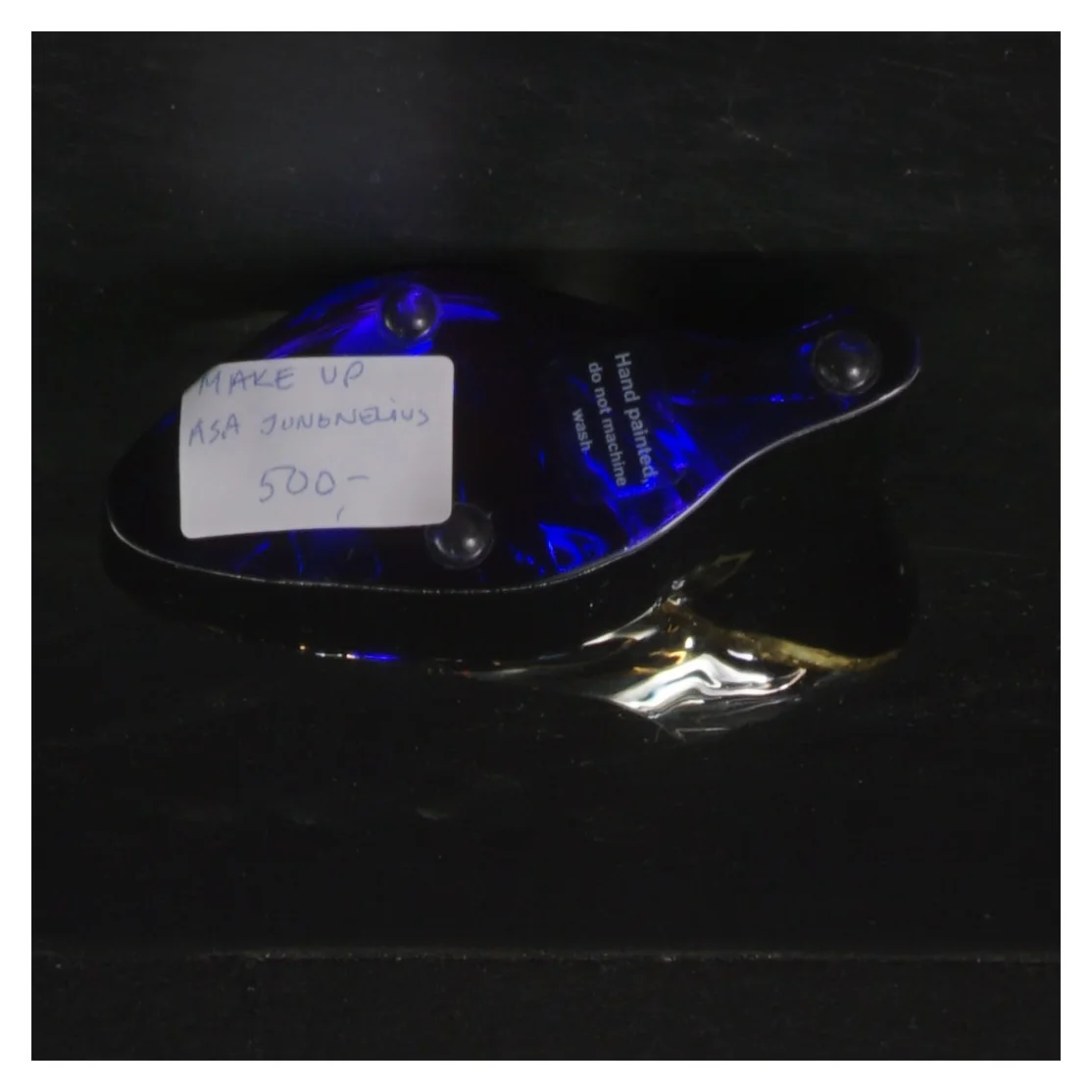 Højhælet sko i glas (str. 11x12x4,5 cm) fra kosta boda