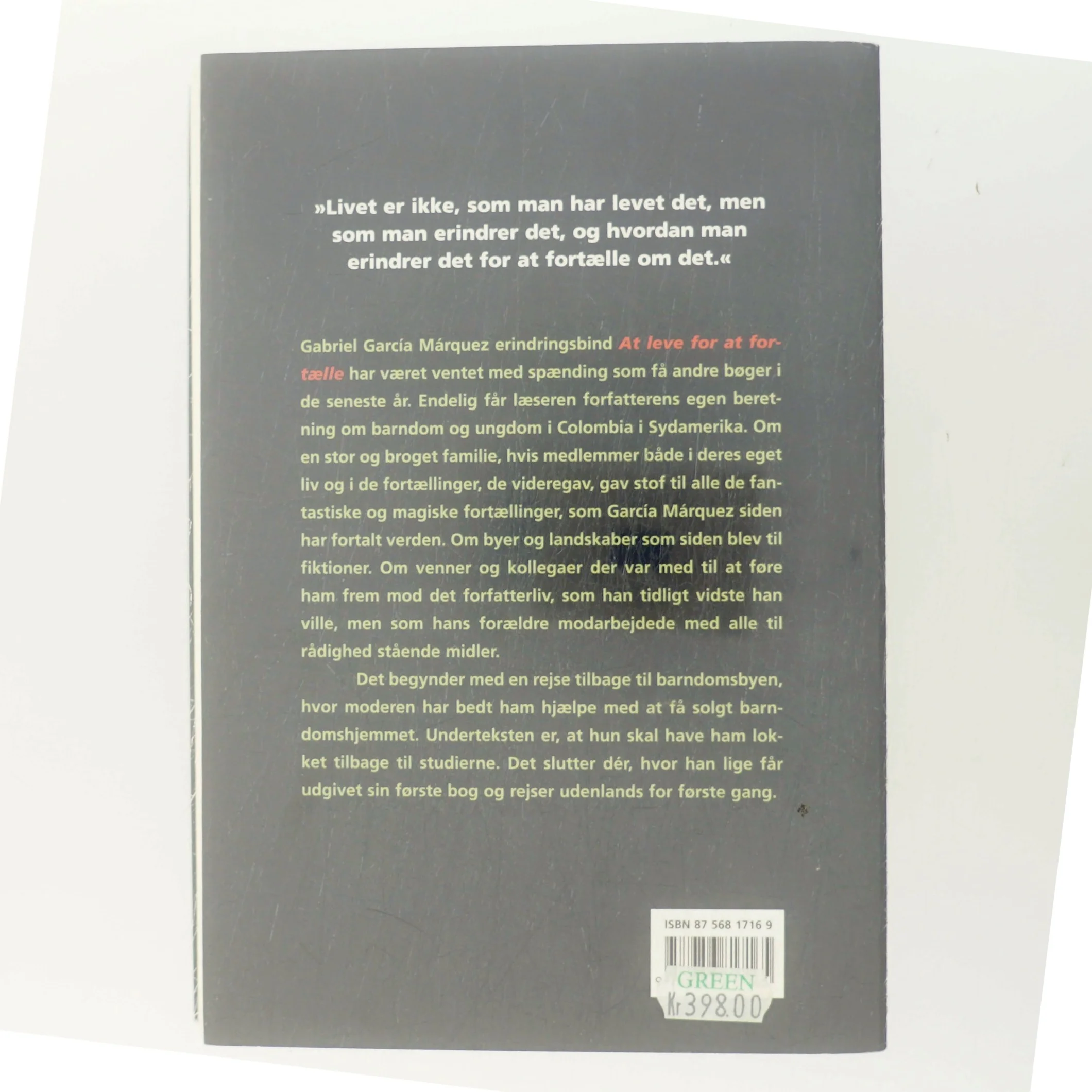 At leve for at fortælle af Gabriel García Márquez (Bog)