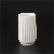 Hvid riflet vase fra Lyngby (str. 8 cm)