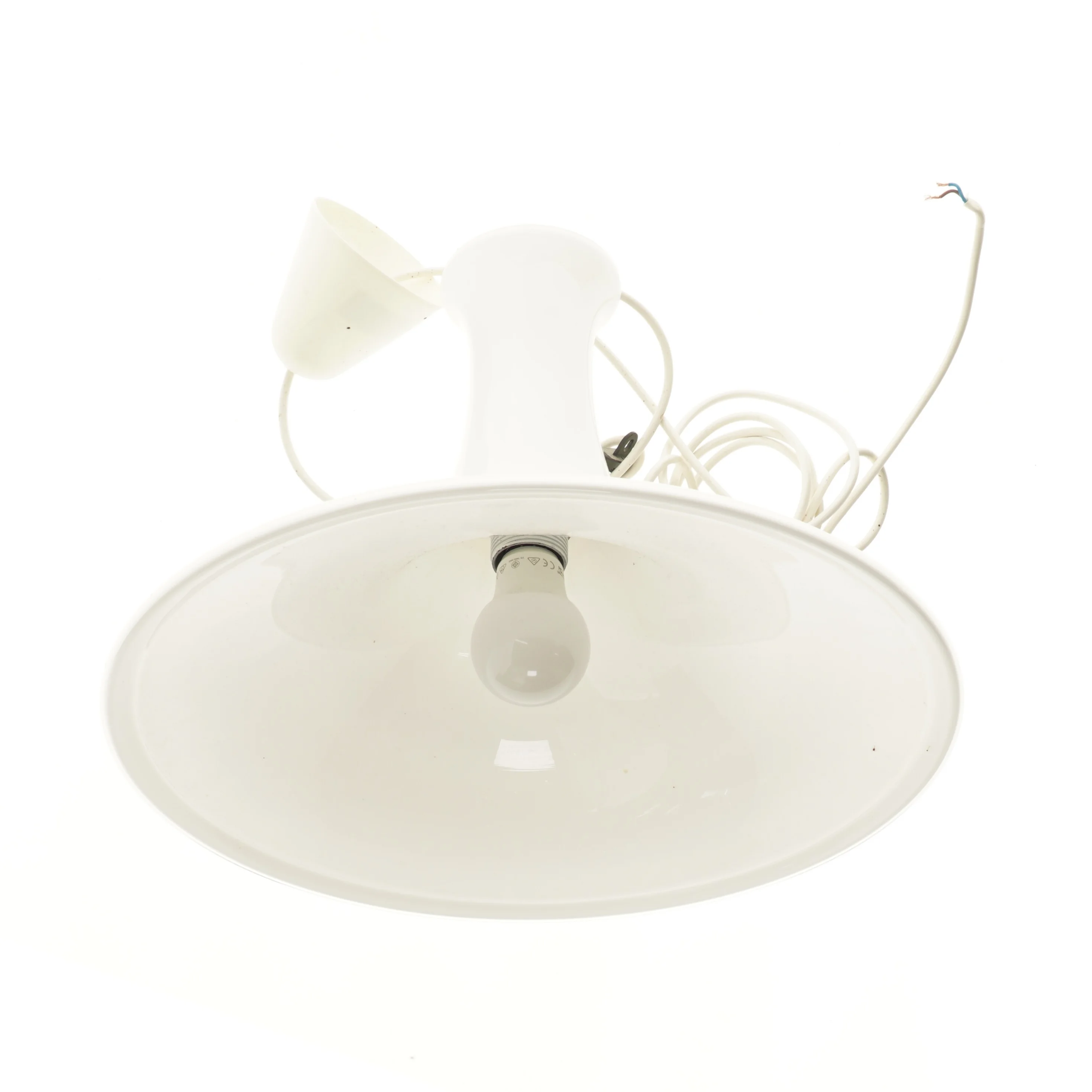 Hvid pendellampe (str. Ø 41,5 cm)