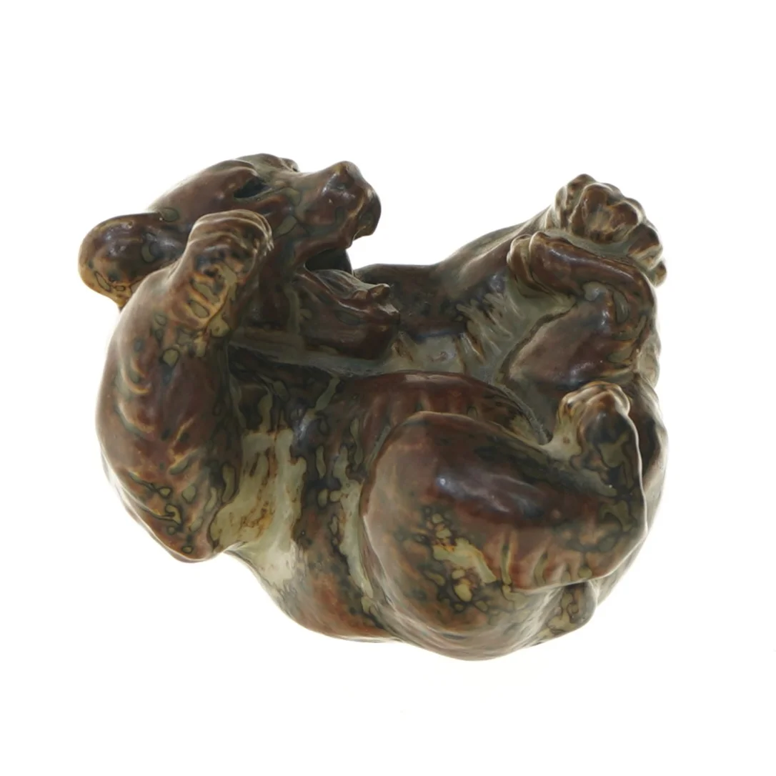 Keramisk bjørnefigur fra Royal Copenhagen (str. 10x12x15 cm)