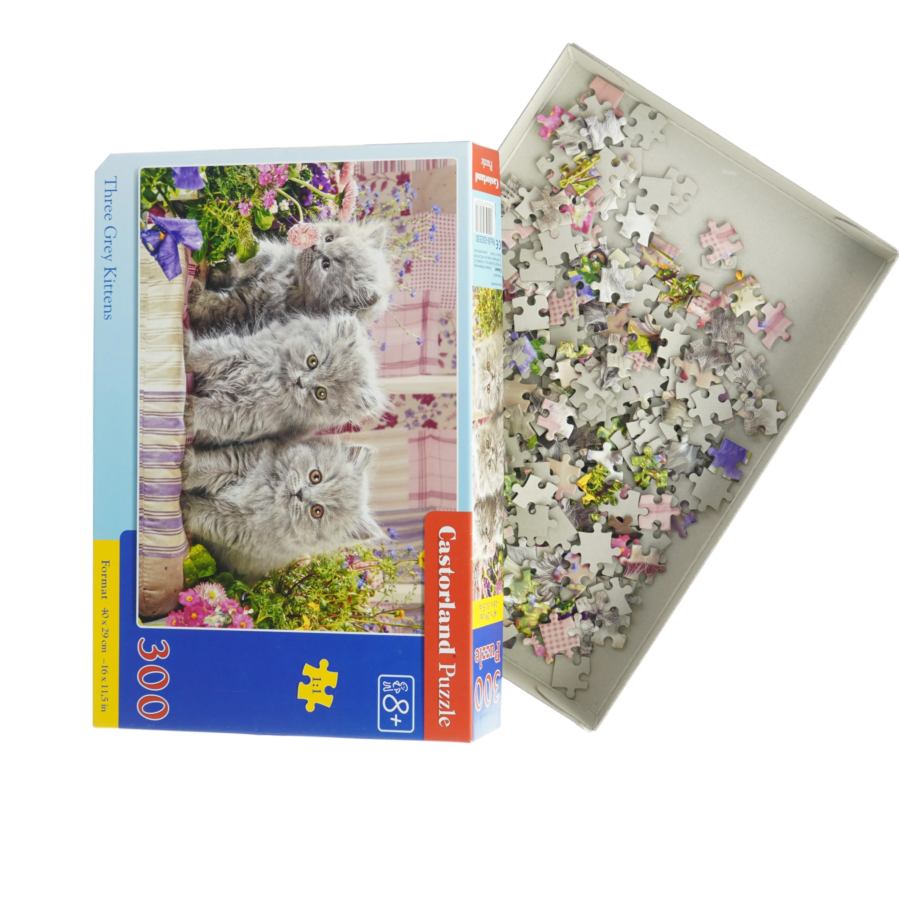 300-brikke puslespil med kattemotiv fra Er Ukendt Stop 80 (str. 40 x 29 cm)