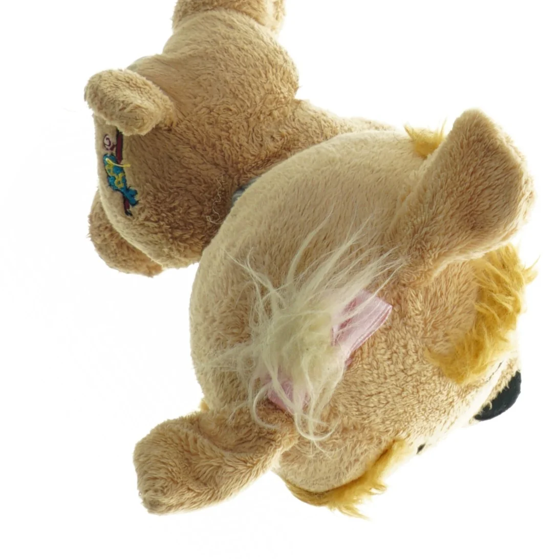 Tøjdyr hund med halsbånd (str. 16 cm)