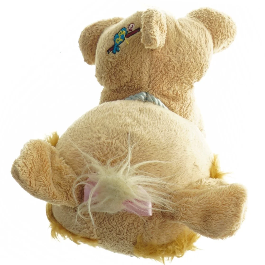 Tøjdyr hund med halsbånd (str. 16 cm)