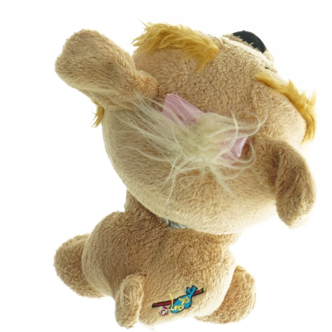 Tøjdyr hund med halsbånd (str. 16 cm)