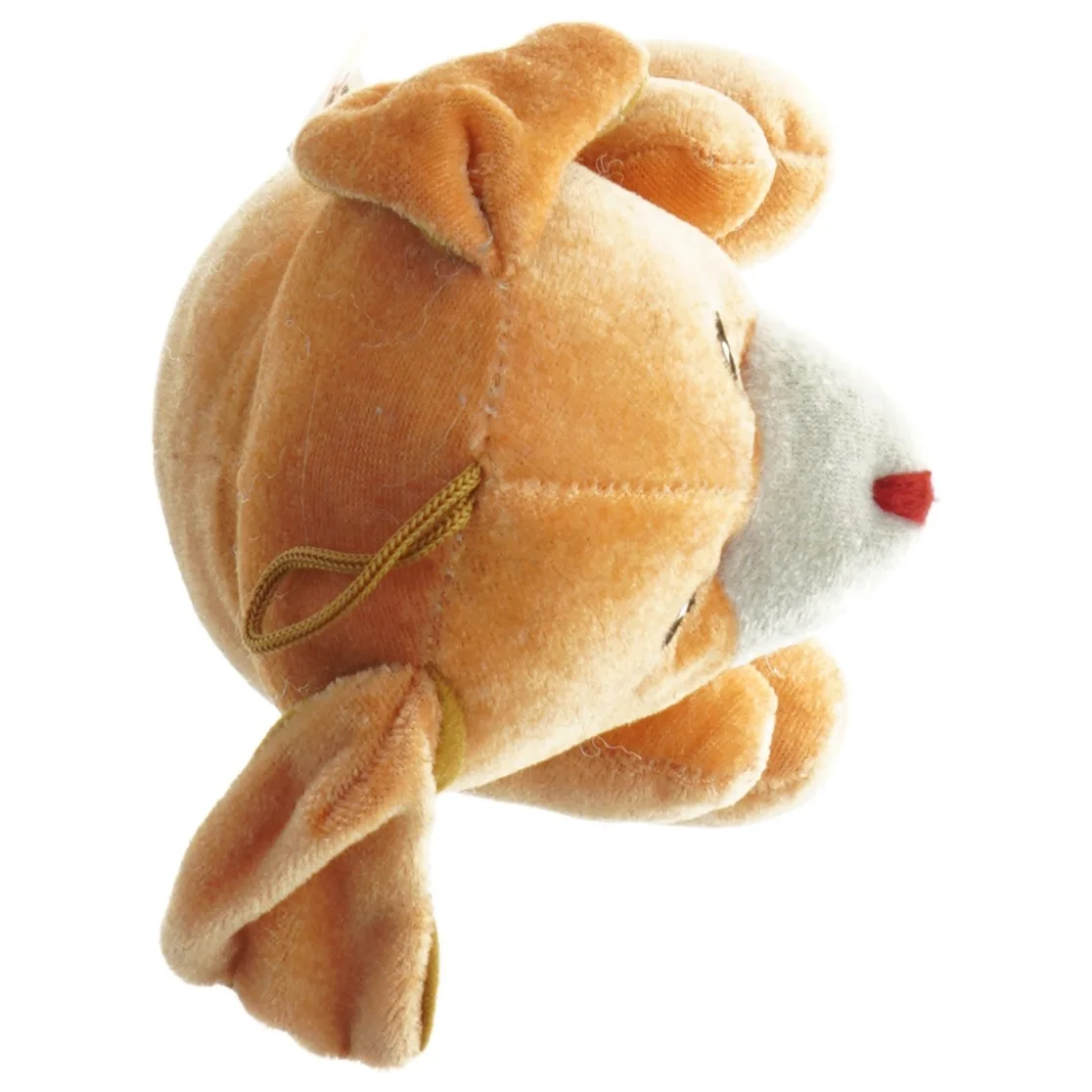 Orange tøjdyr hund (str. 18 cm)