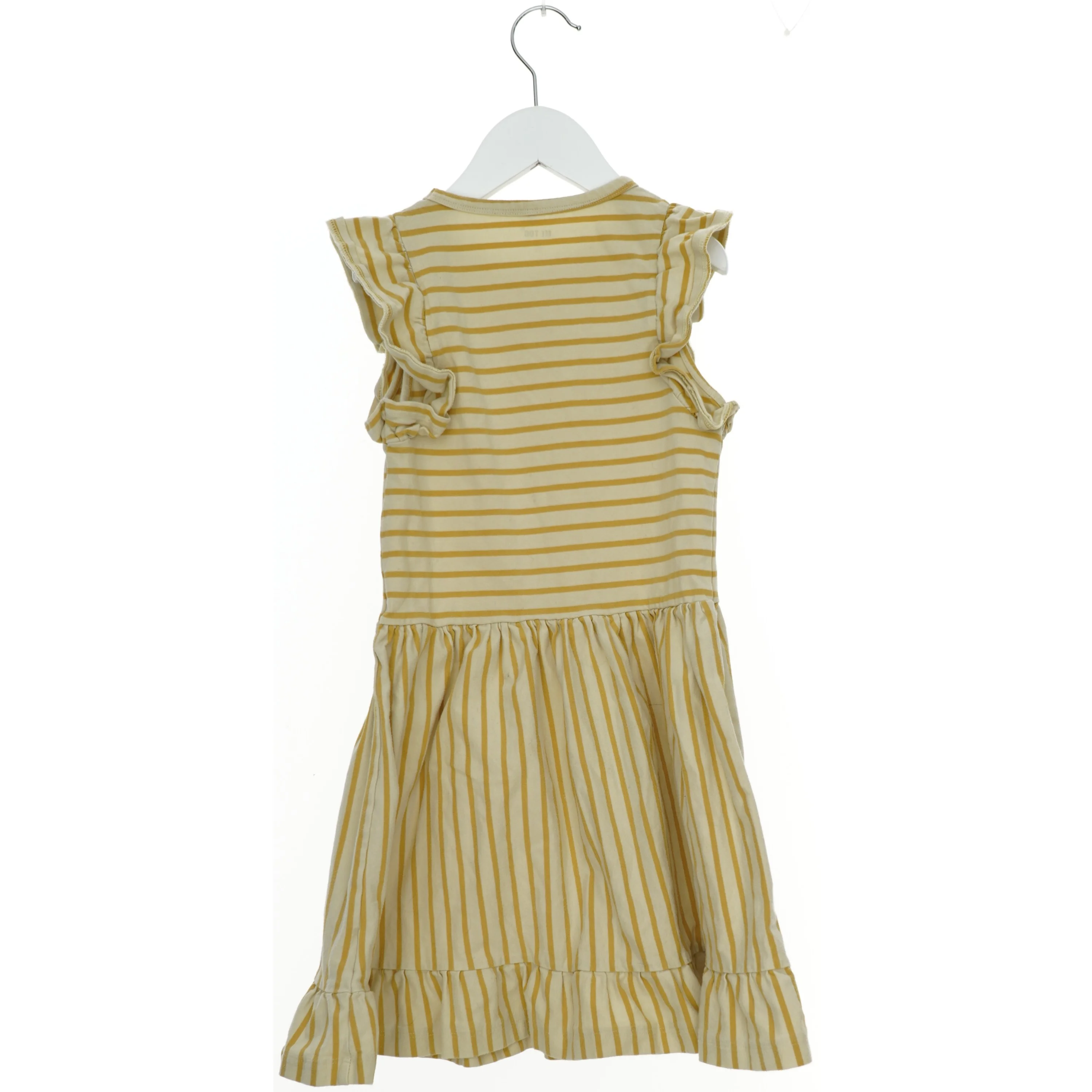 Gul og hvid stribet kjole fra Me Too (str. 122)
