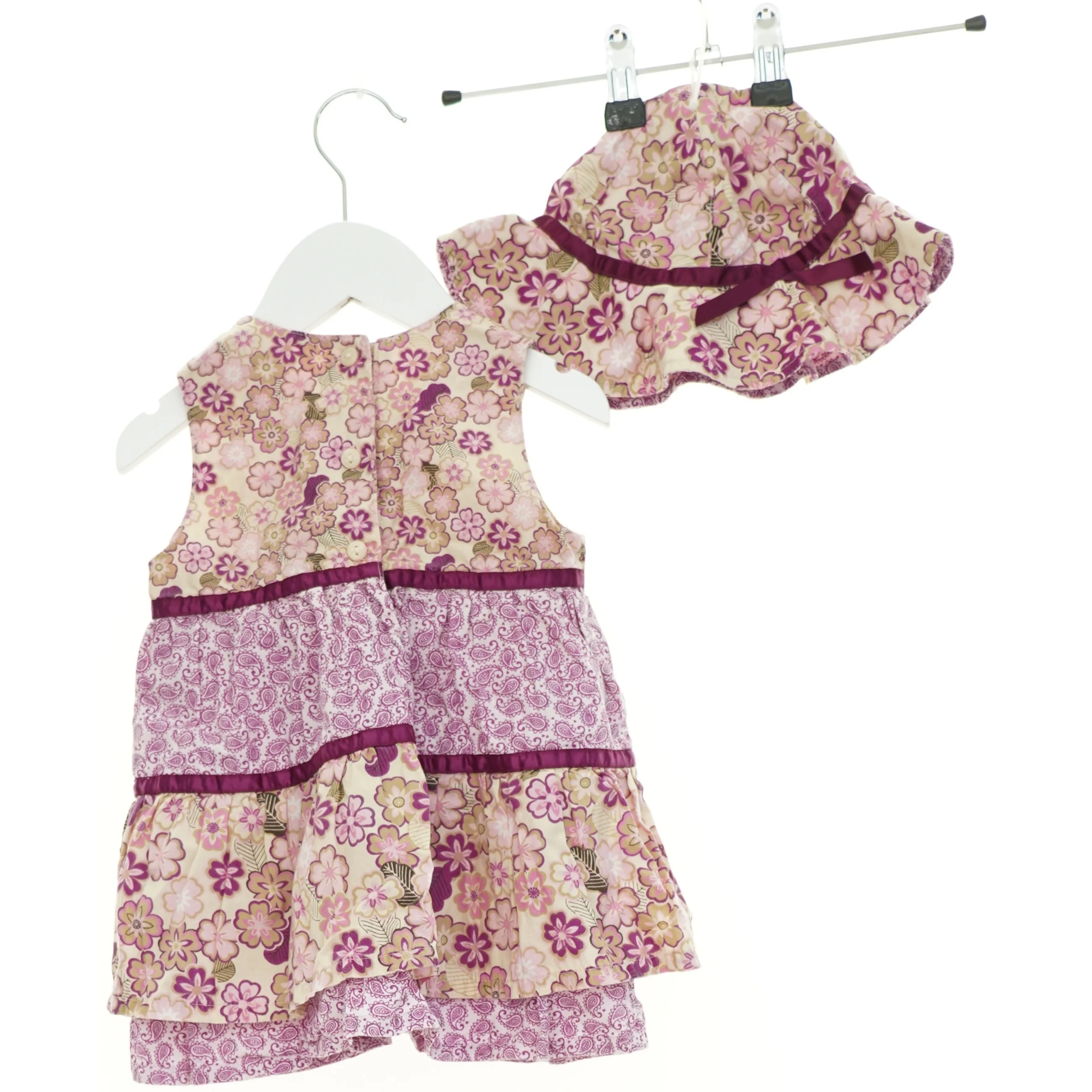 Kjole med bøllehat (2 stk.) fra H&M (str. 74 cm)