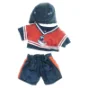 Sports tøj med kasket fra Build a Bear (str. 17 x 20 cm og 15 x, 19 cm)