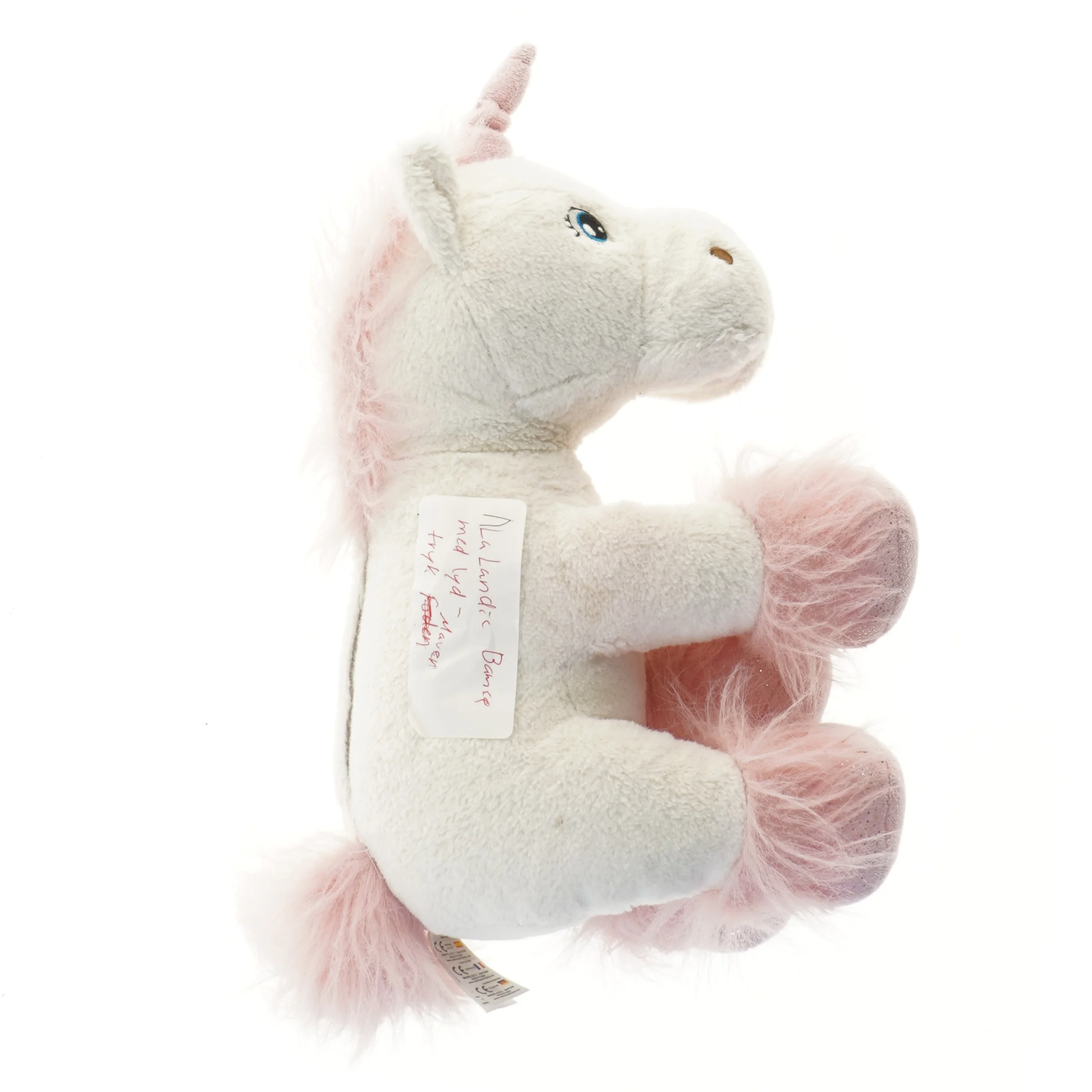 Plys enhjørning legetøj fra Lalandia med lyd (str. 40 cm)