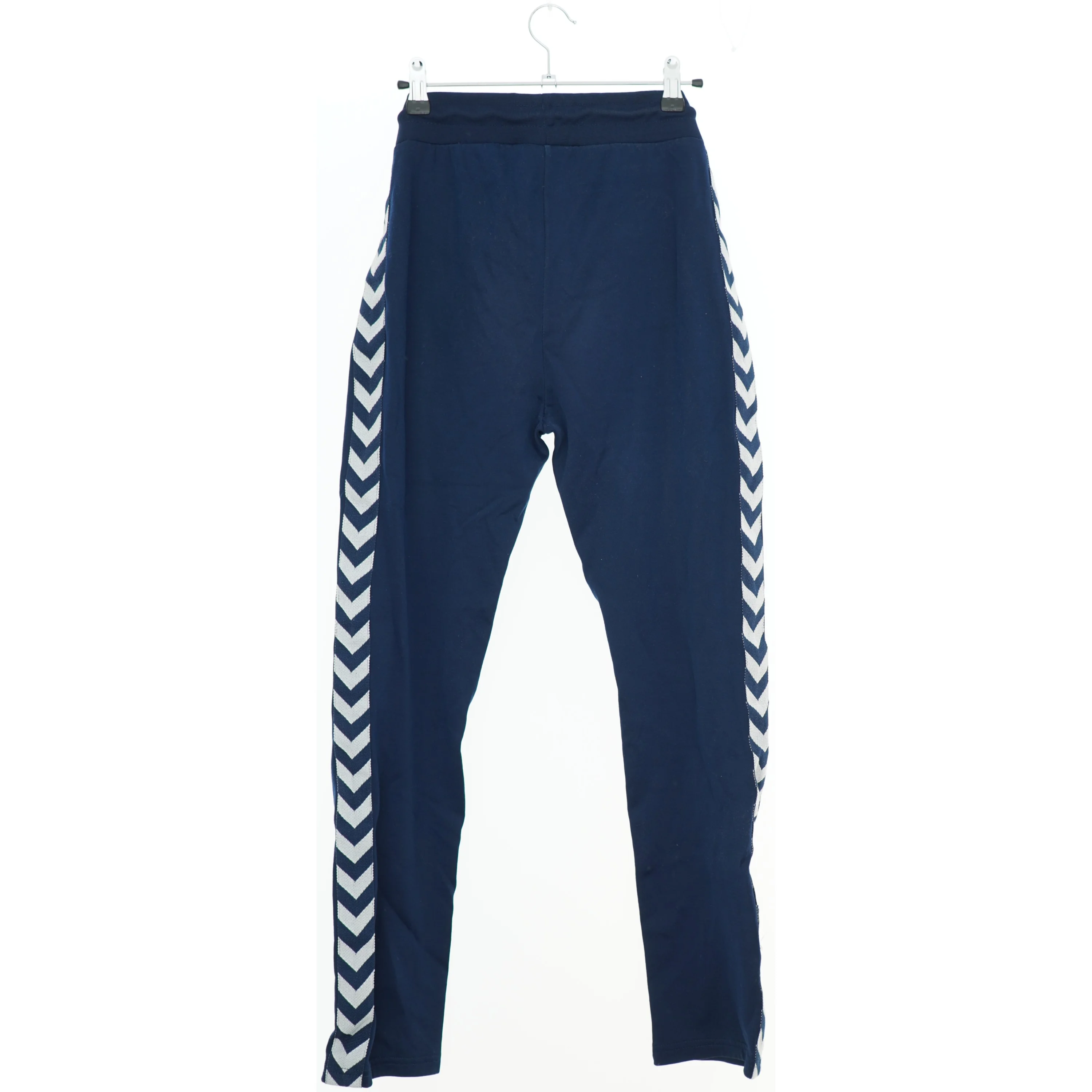 Blå træningsbukser med hvide striber fra Hummel (str. 164)