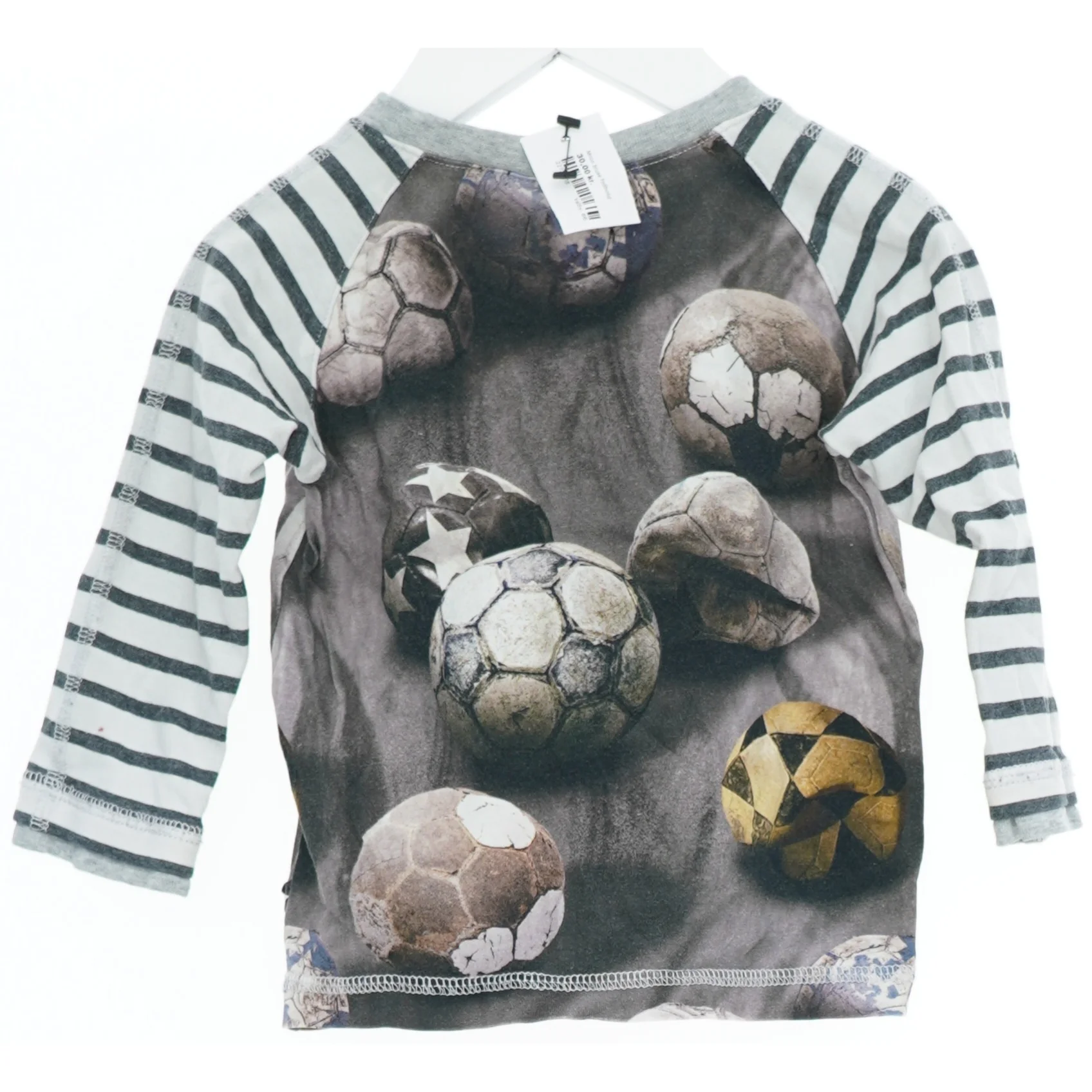 Langærmet bluse med fodboldprint fra Molo (str. 80)