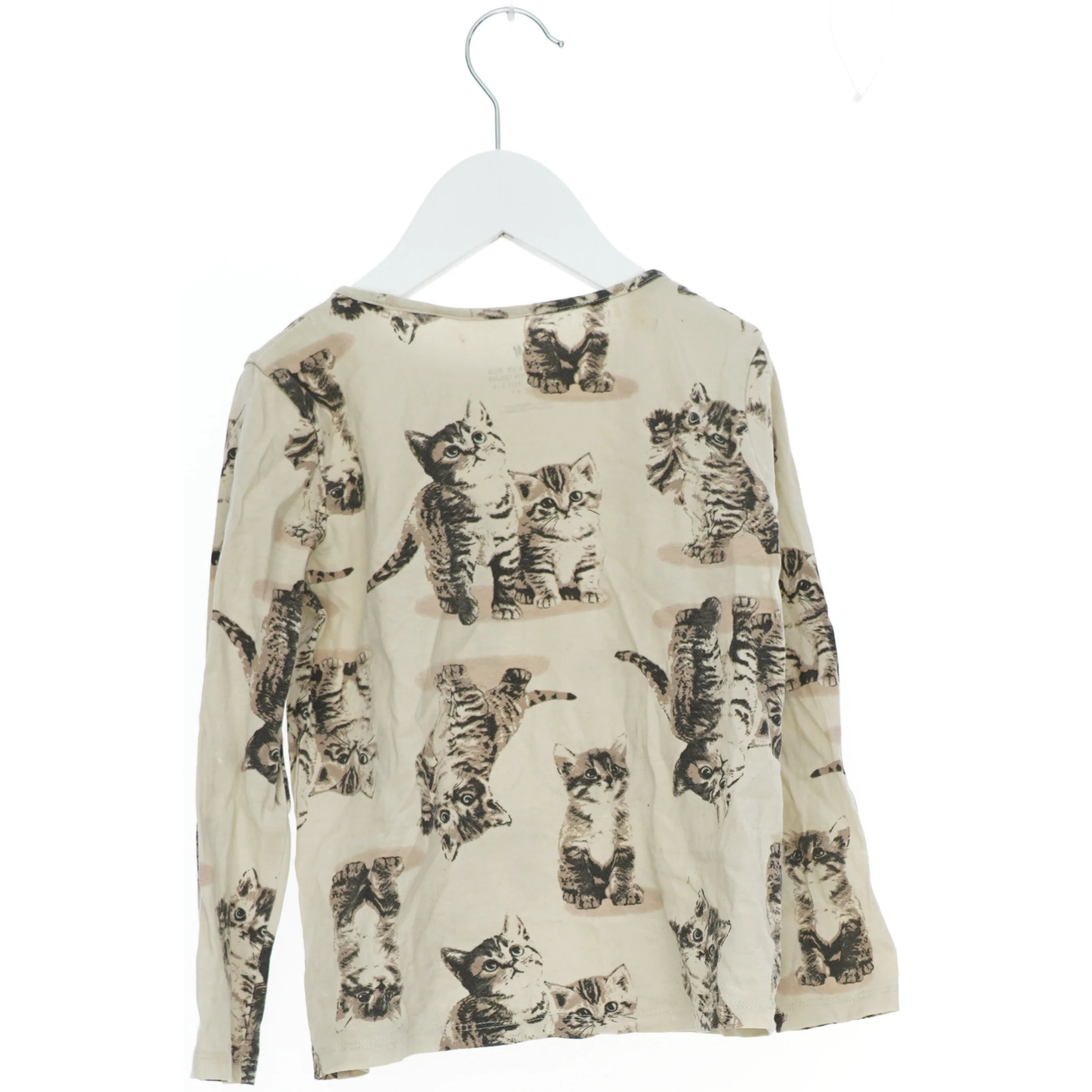 Langærmet bluse med kattemotiv fra H&M (str. 116)
