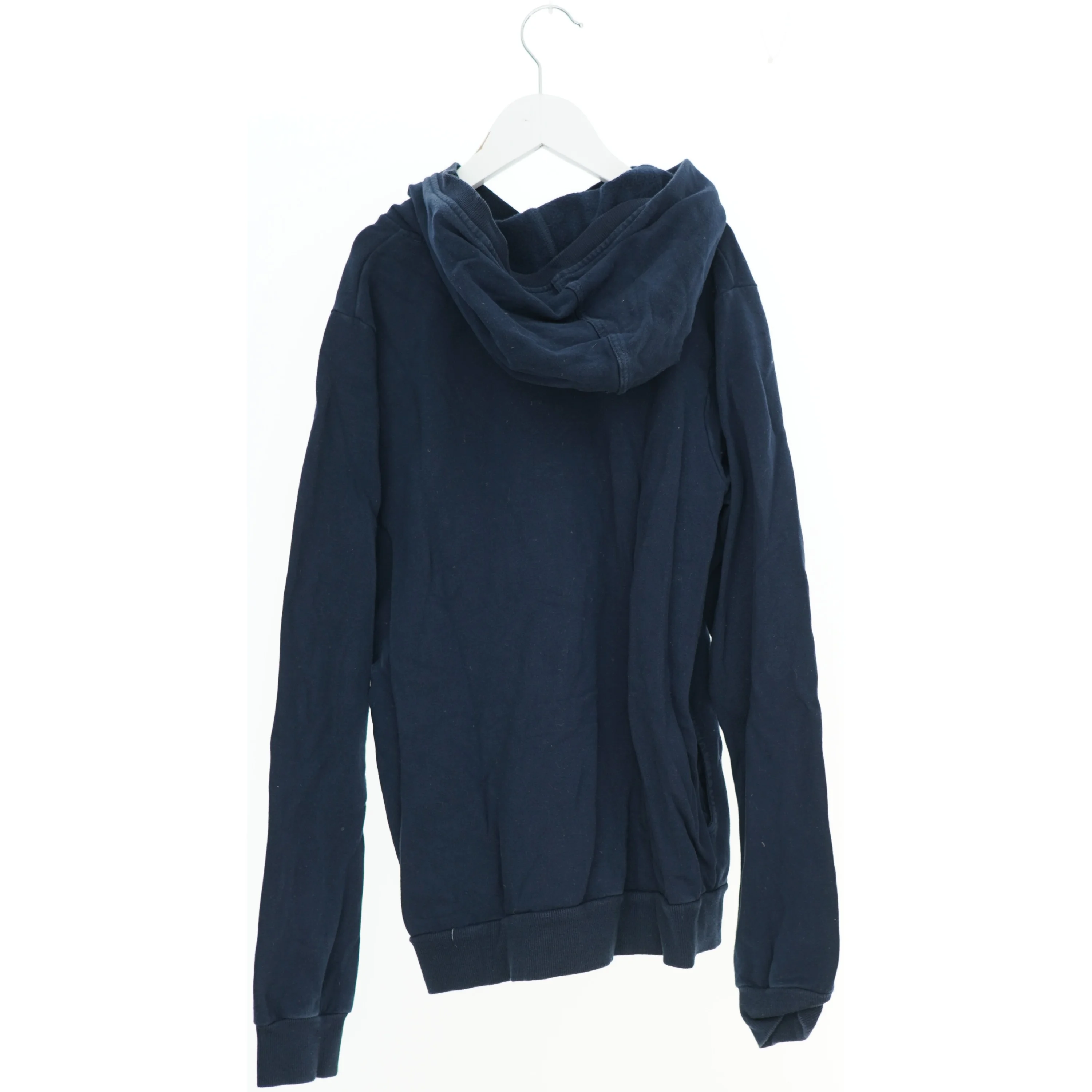 Mørkeblå hættetrøje med print fra Wheat (str. 152)