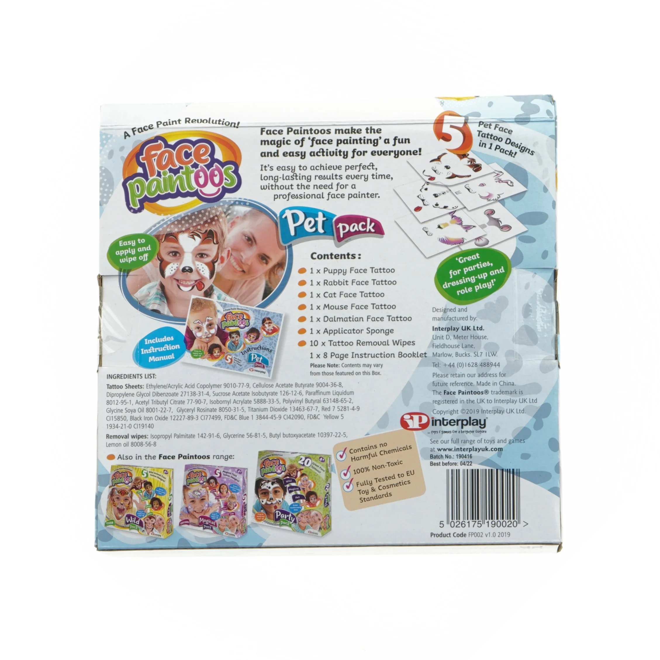 Ansigtsmaling (str. 22 x 22 x 5 cm)