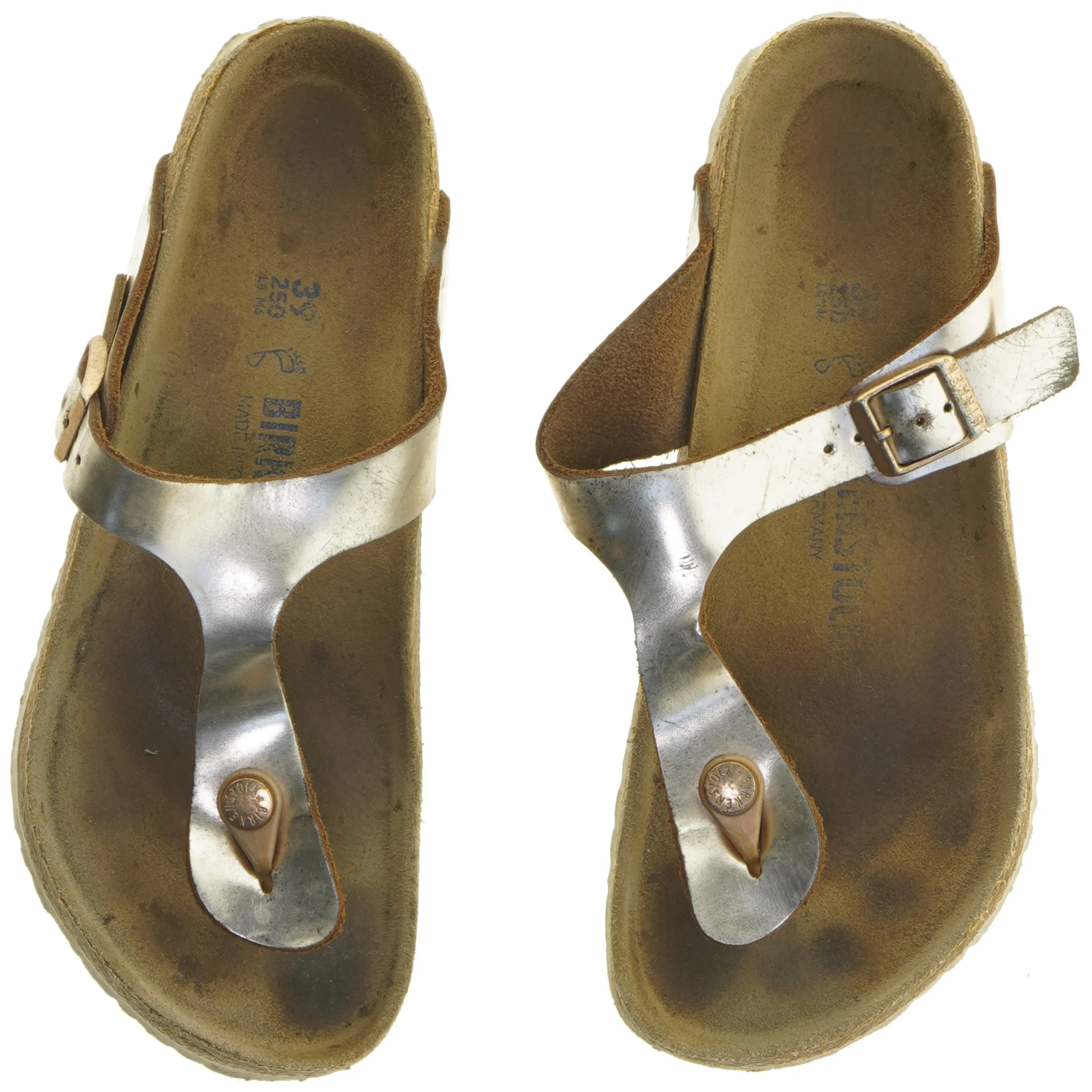 Sandaler i stålfarve, størrelse 39 fra Birkenstock (str. 39 )