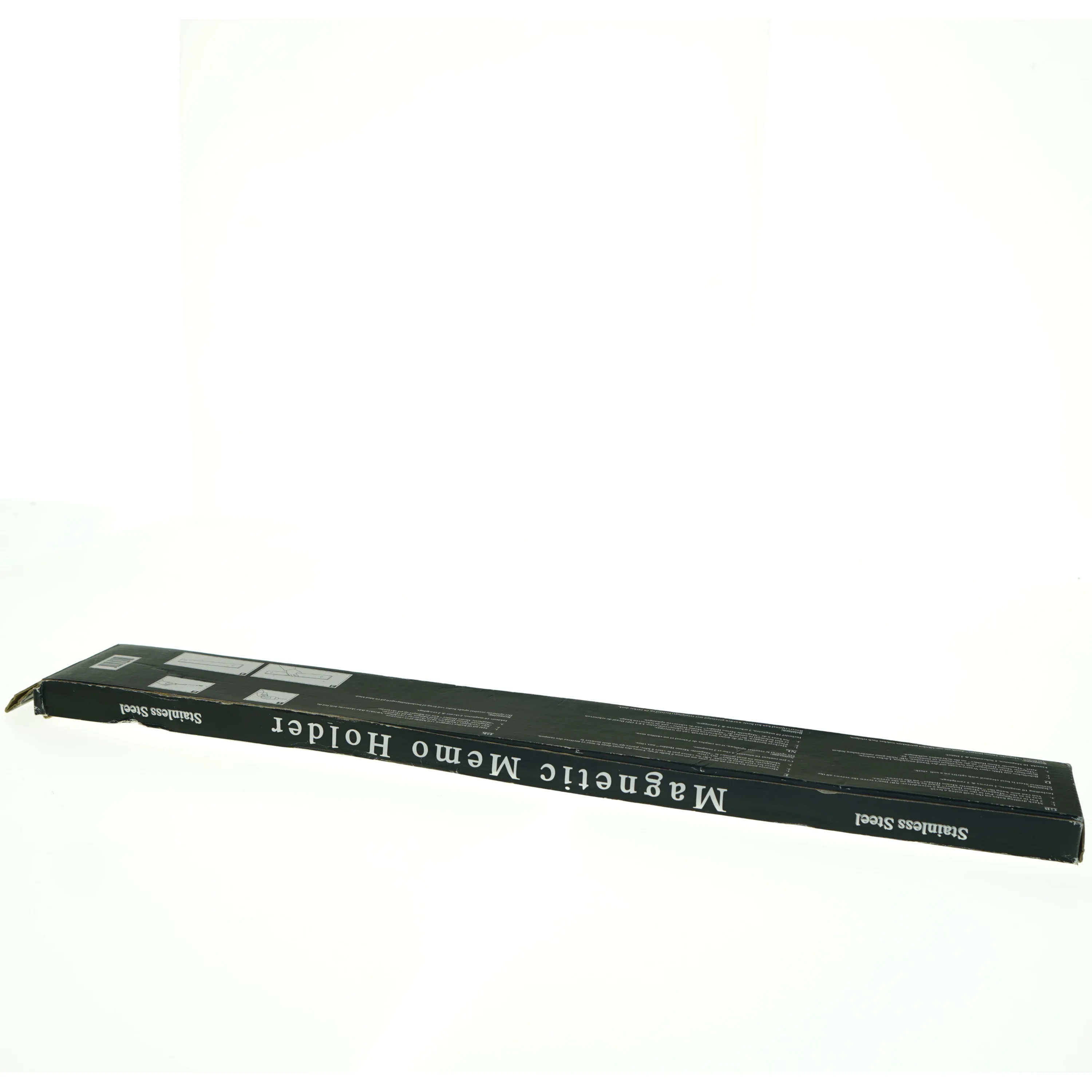 Magnetisk memo-holder i rustfrit stål (str. 6,5x55 cm)