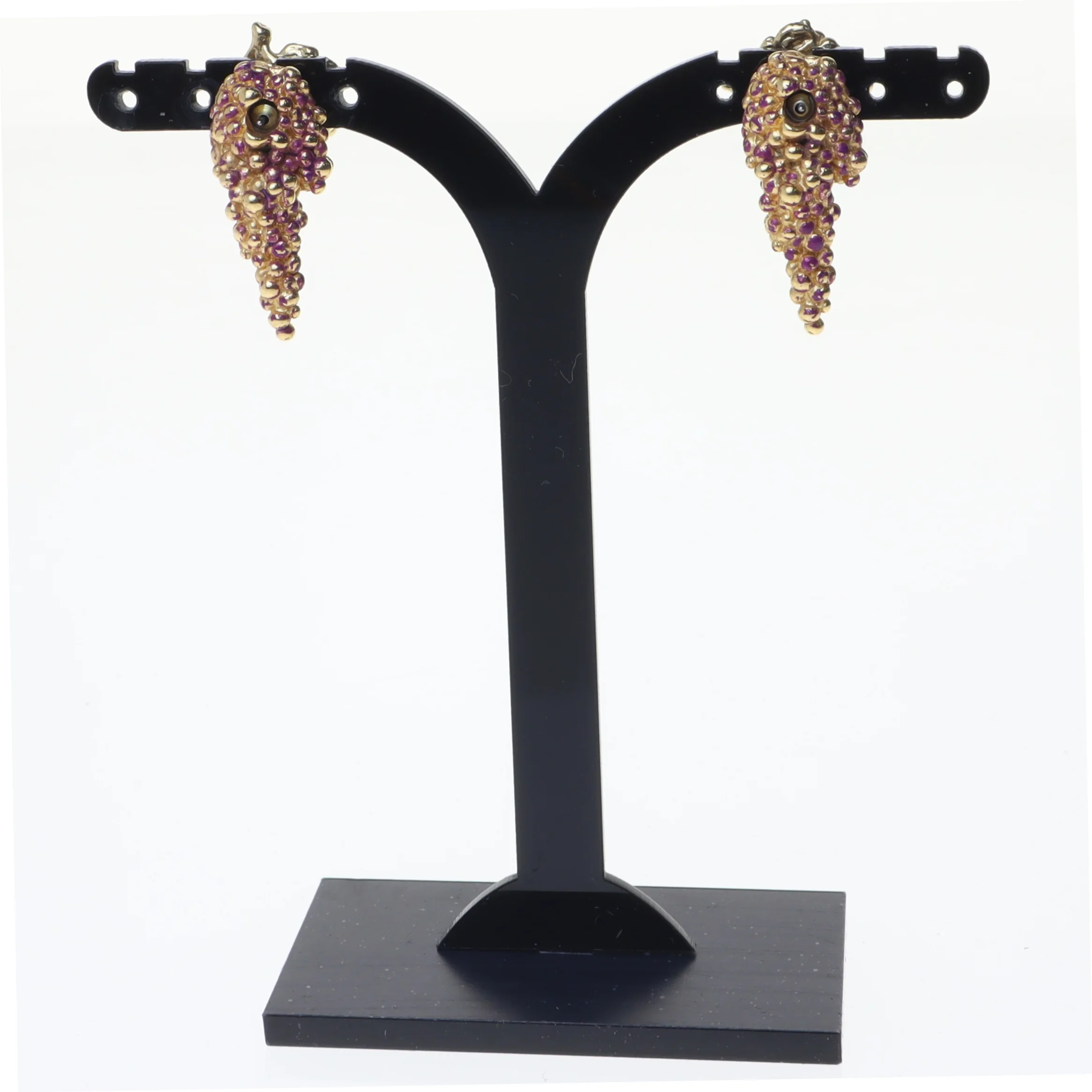 Vindrueklase øreringe (str. 3 x 1 cm)