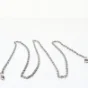 Sølvfarvet kæde (str. 121 cm)