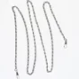 Sølvfarvet kæde (str. 121 cm)